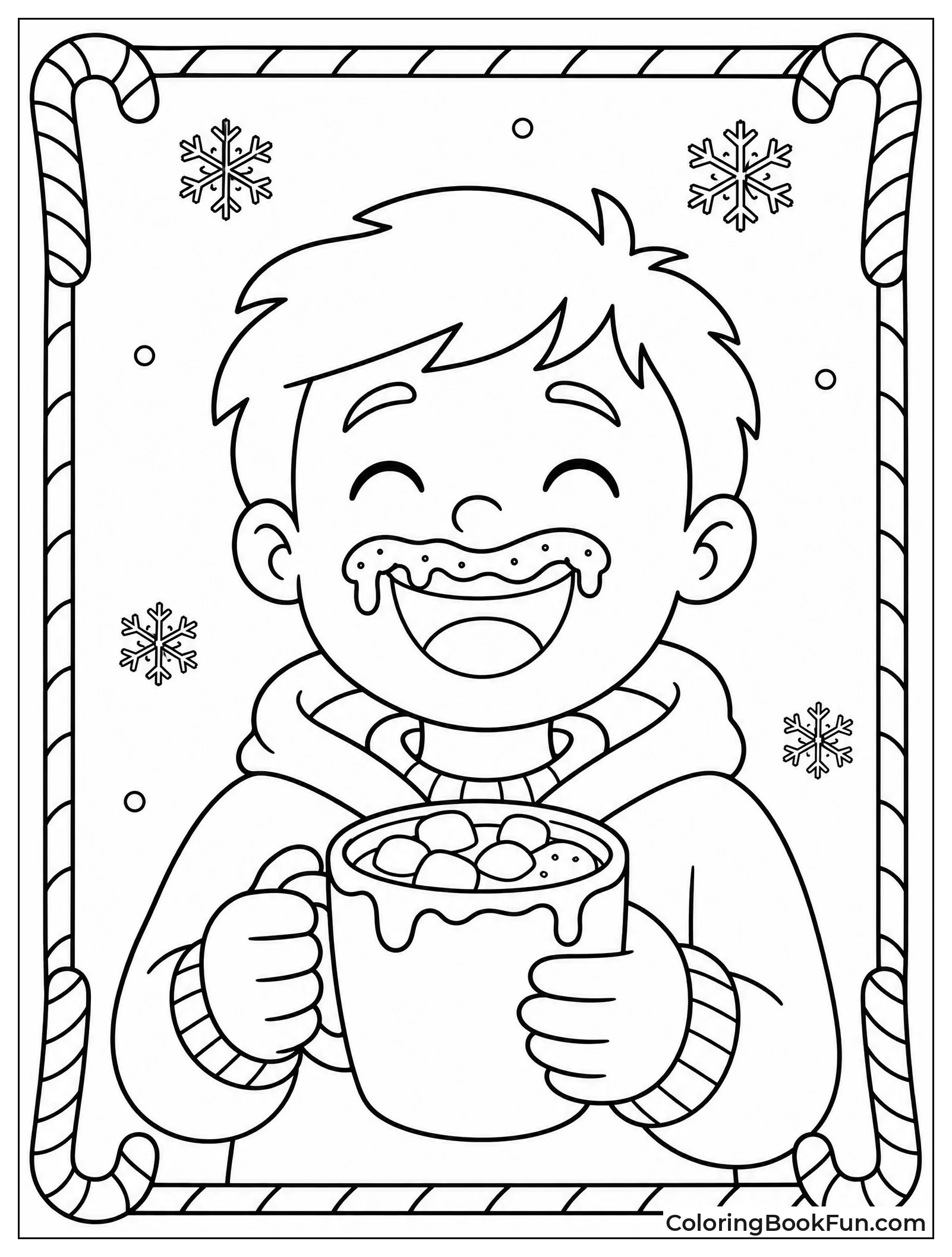 Child with Chocolate Mustache Laughing