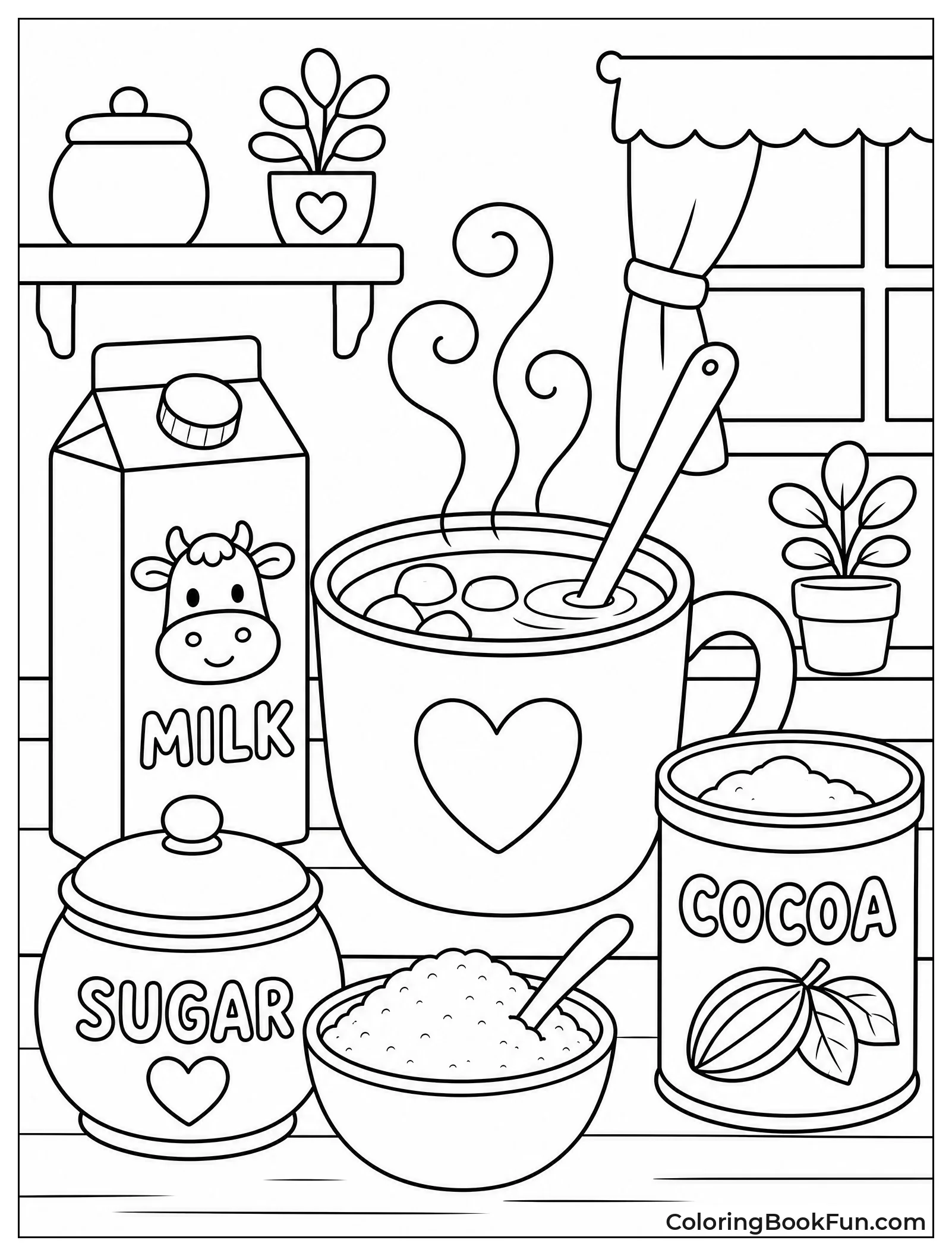 Mixing Cocoa in Cozy Kitchen