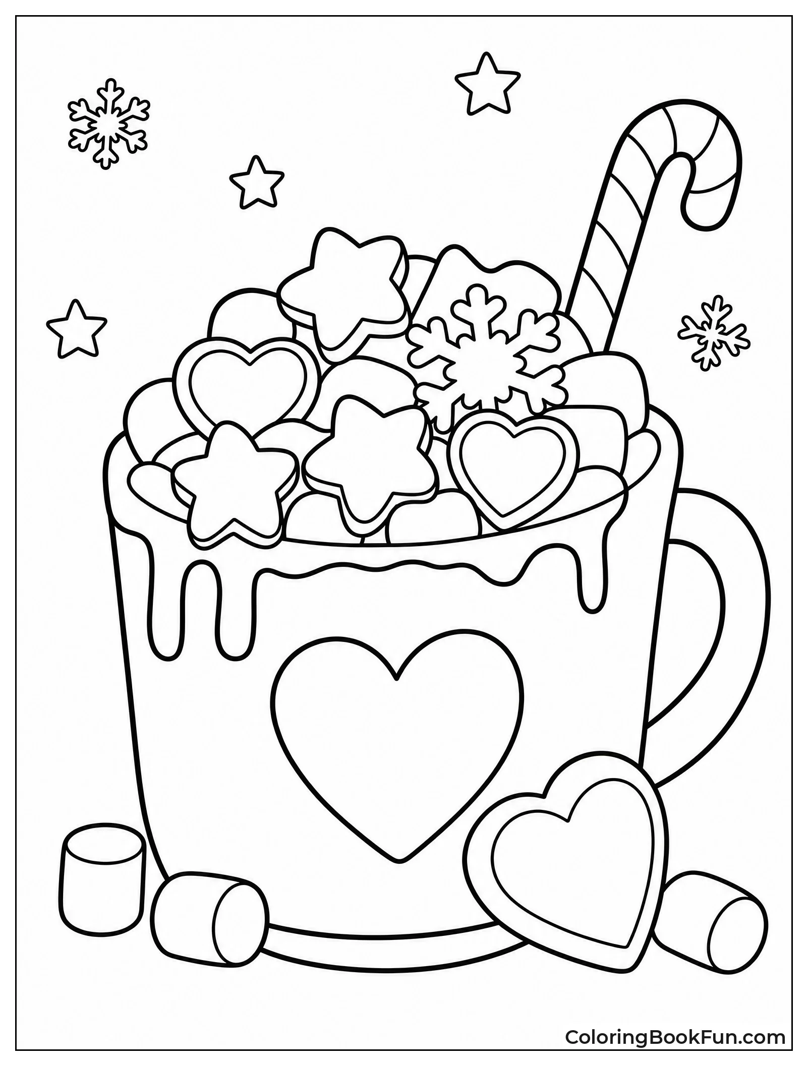 Mug Overflowing with Marshmallow Shapes