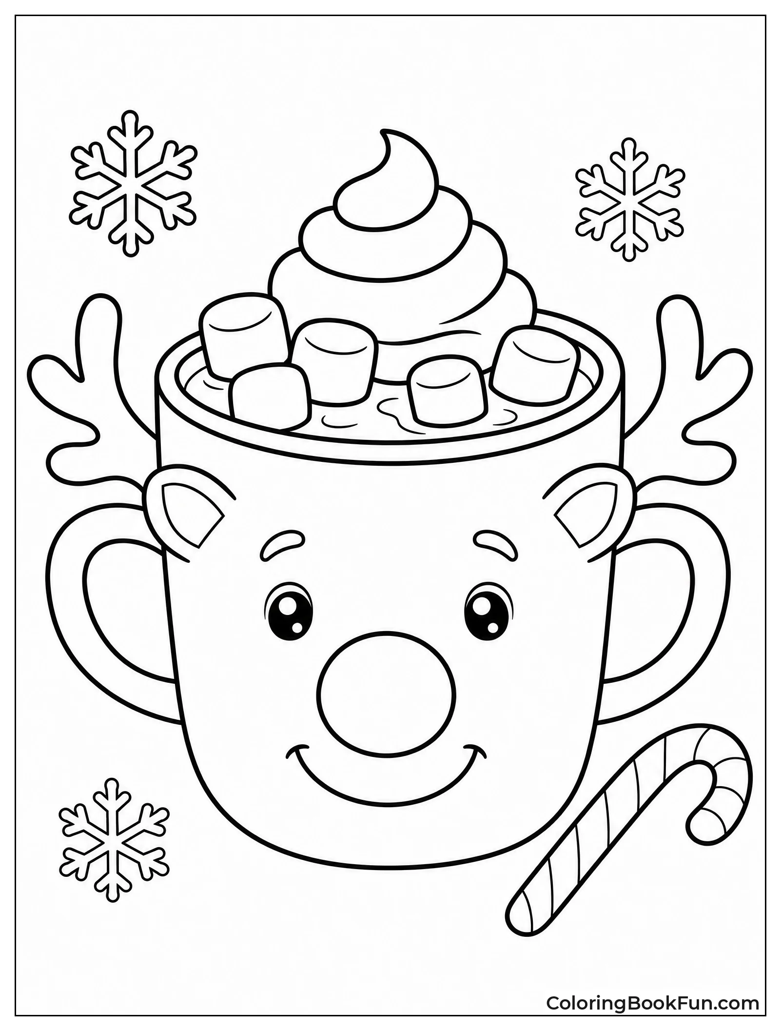 Reindeer Mug with Antler Handles