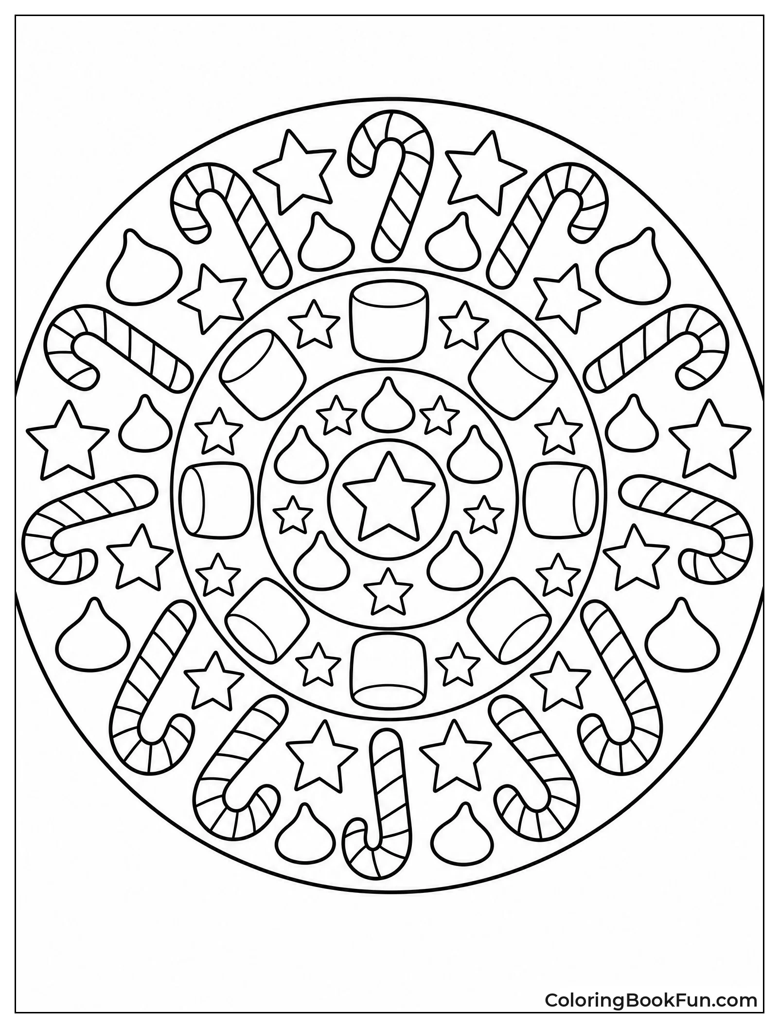Mandala of Marshmallows and Candy