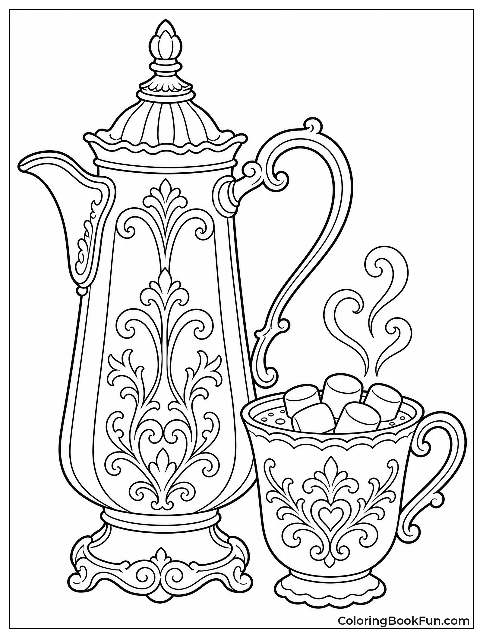 Vintage Victorian Chocolate Pot
