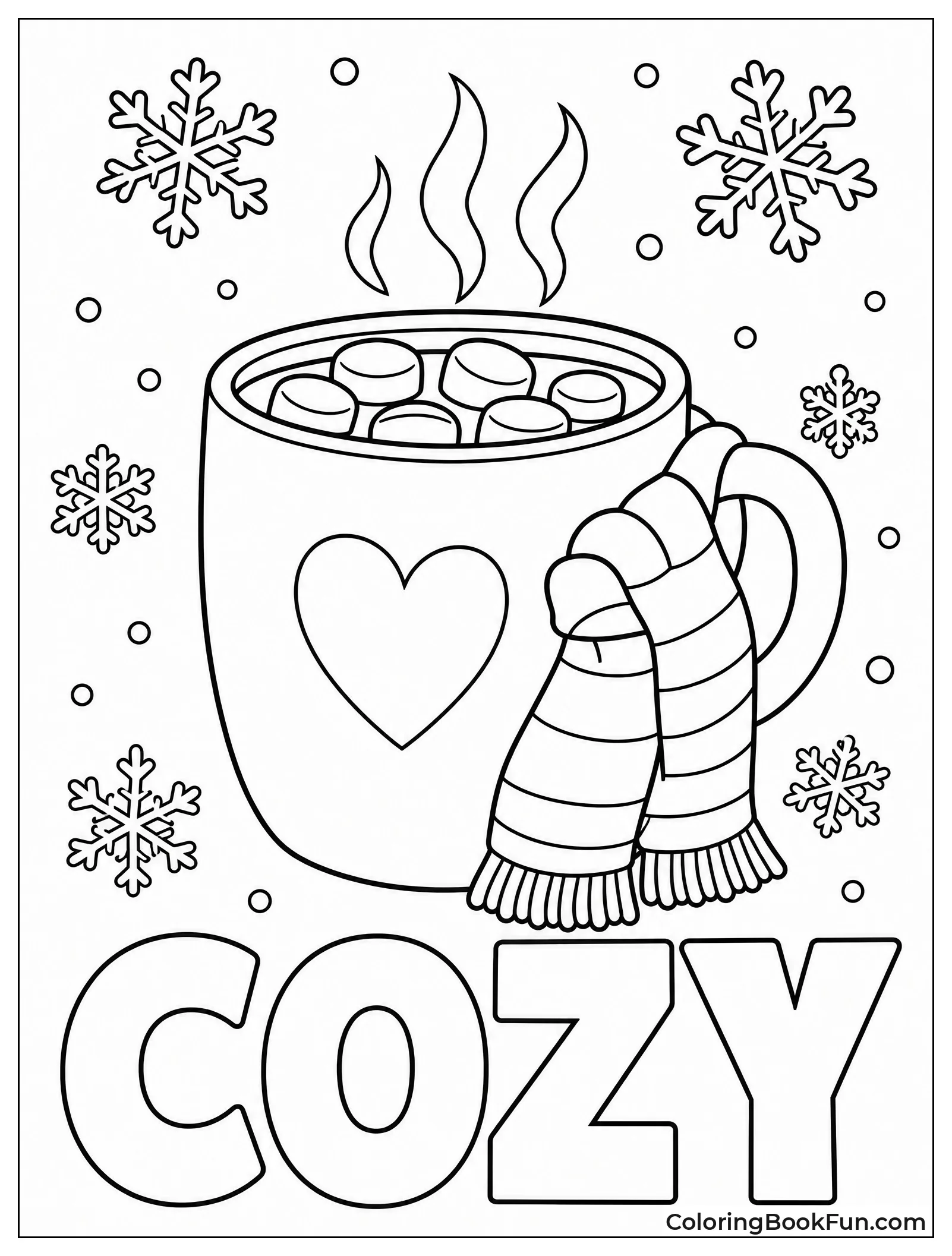Mug with Snowflakes and Scarf