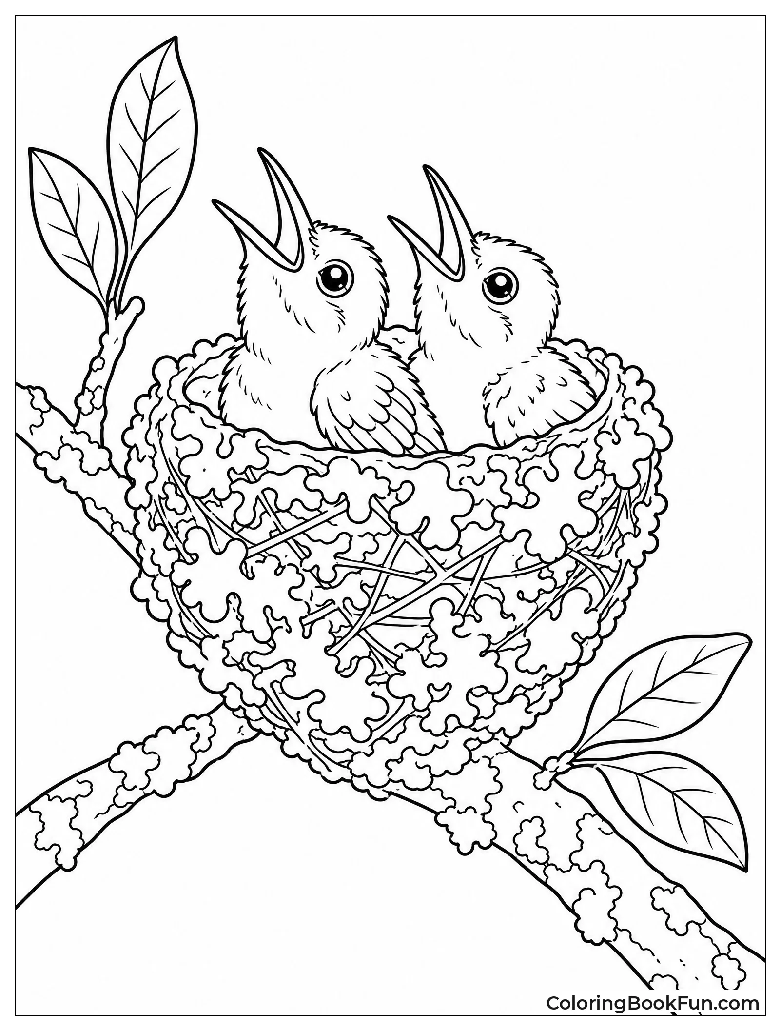 Tiny Chicks Resting in Nest