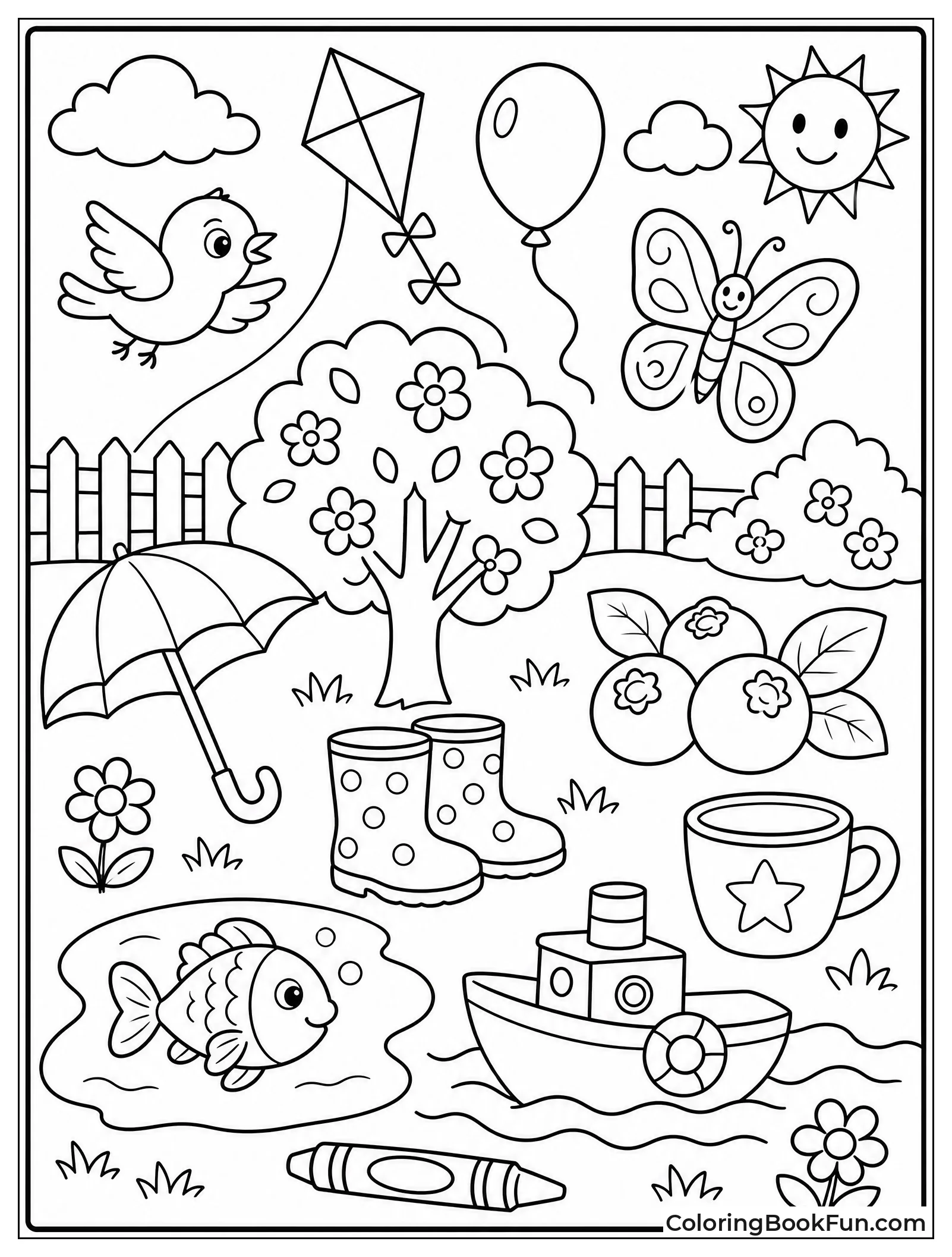 Finding Hidden Blue Items to Color