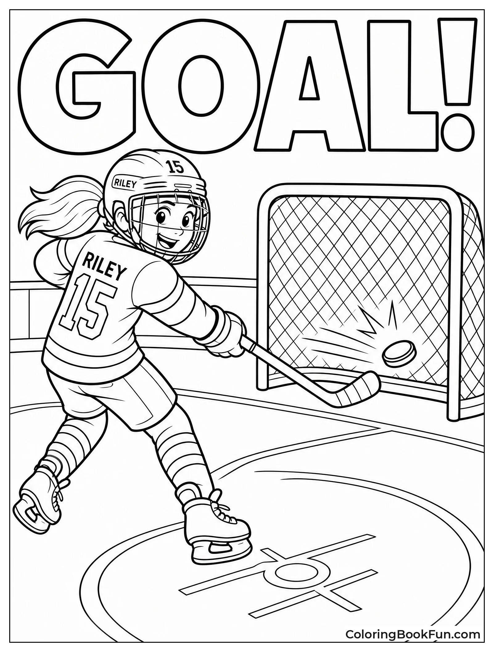 Riley Shooting a Hockey Puck