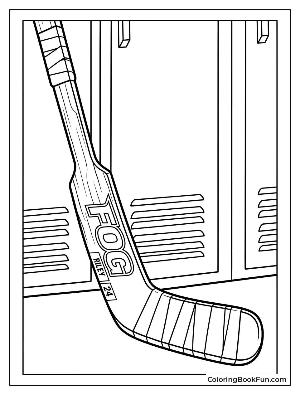 Hockey Stick with Team Logos