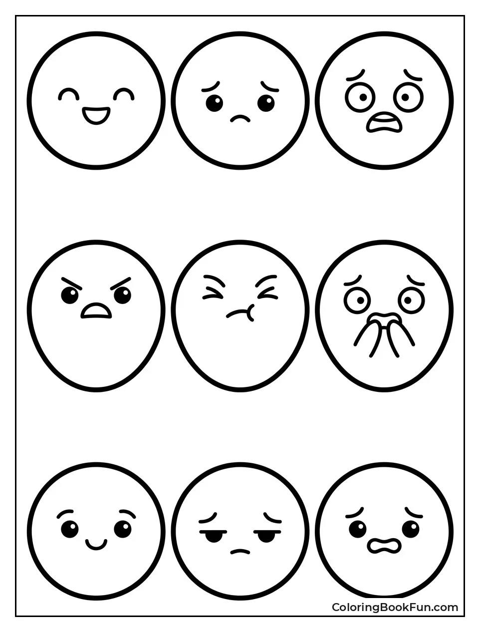 Cute Faces of All Emotions
