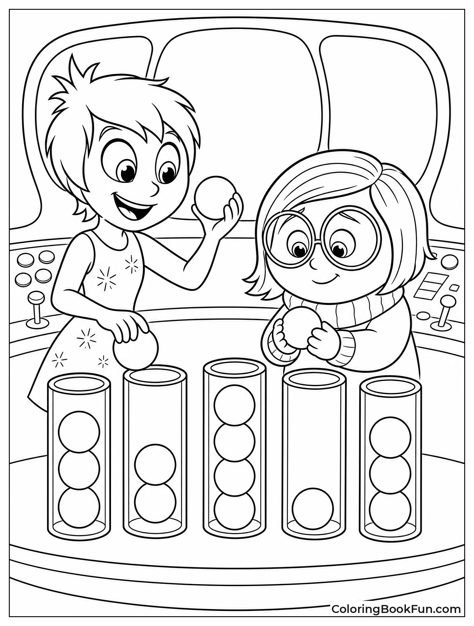 Joy and Sadness Sorting Memory Orbs