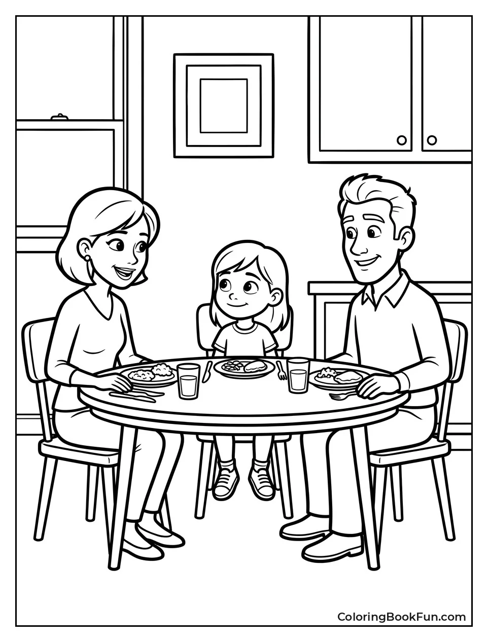 Riley Eating Dinner with Family