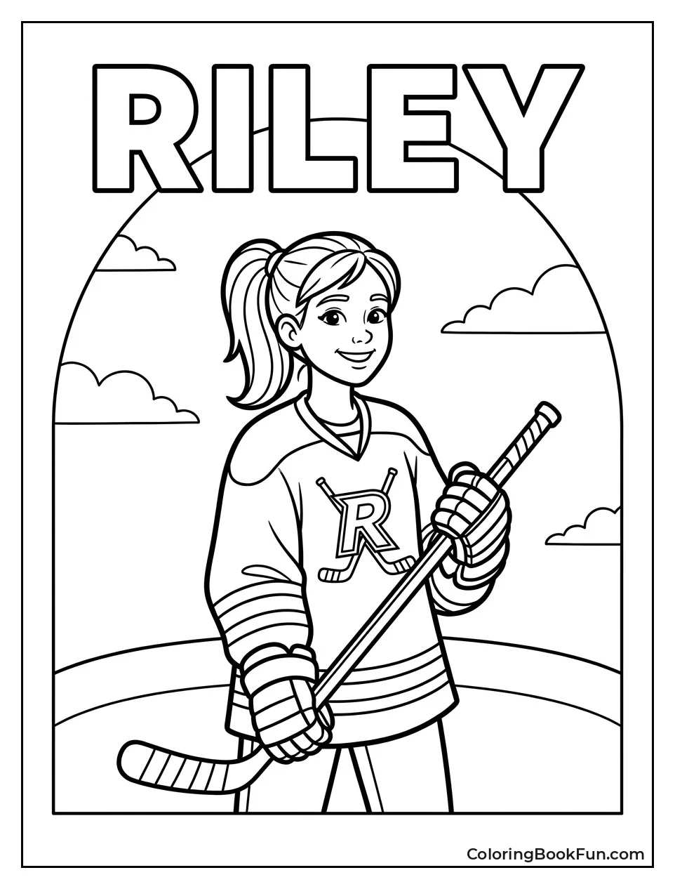 Riley Smiling in Hockey Jersey