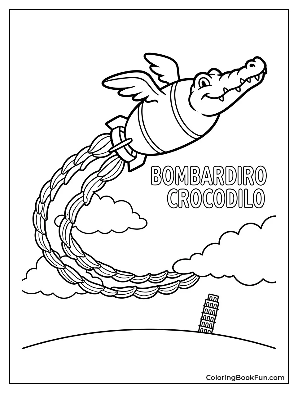 Crocodile Airplane Races Banana Jets