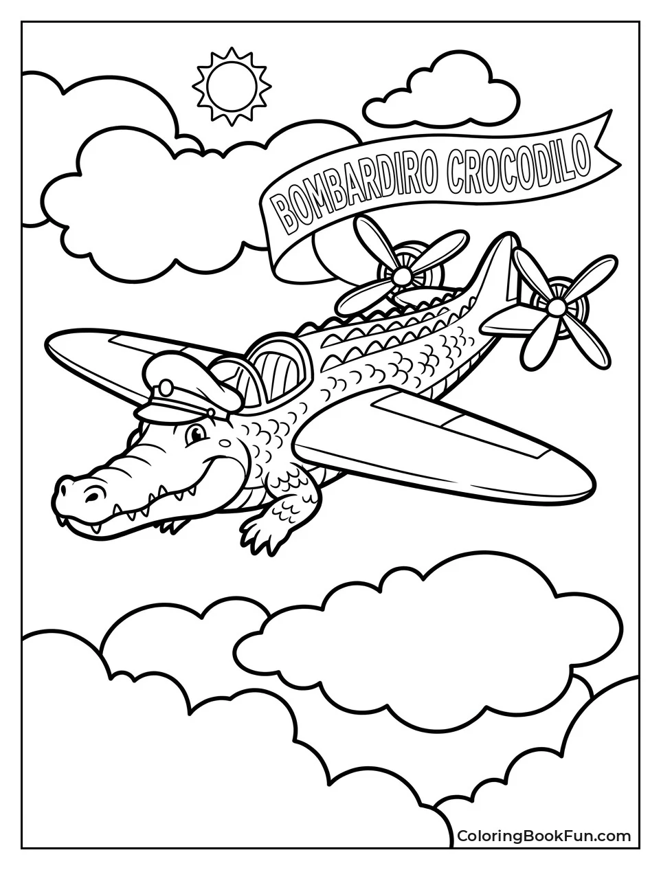 Crocodile Plane Soars Through Clouds