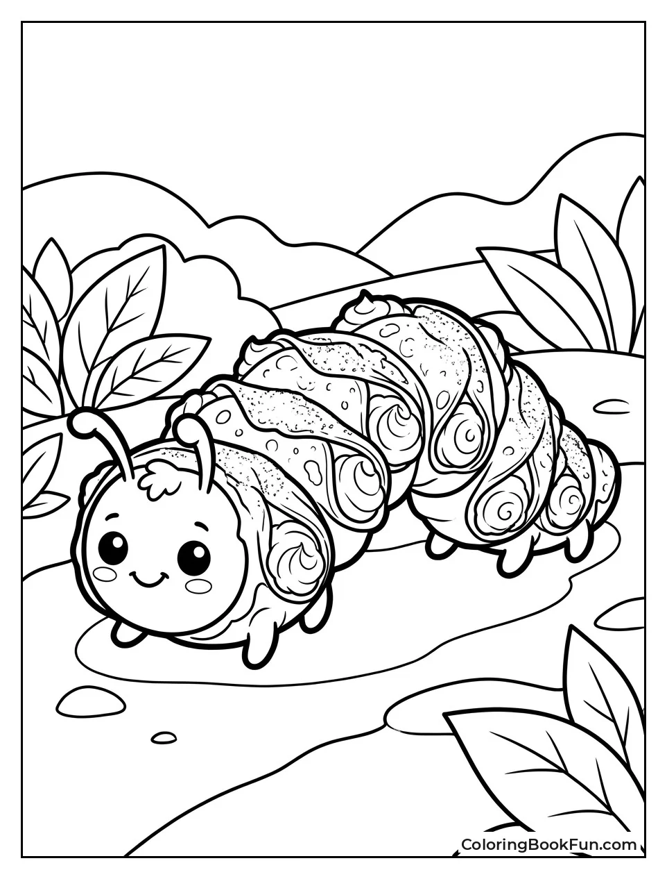 Caterpillar Body Made of Cannoli