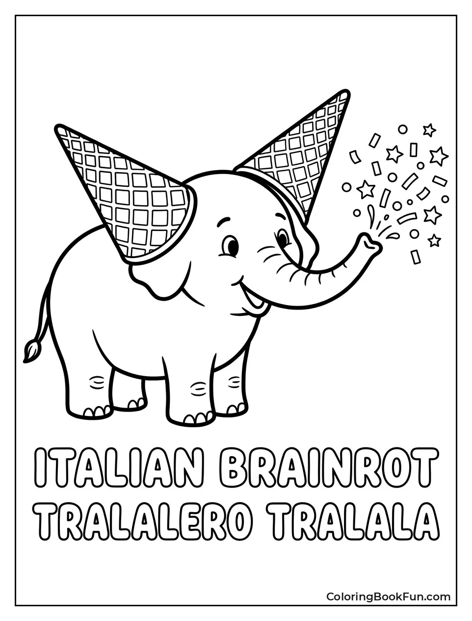 Elephant Sprays Sprinkle Confetti Trunk