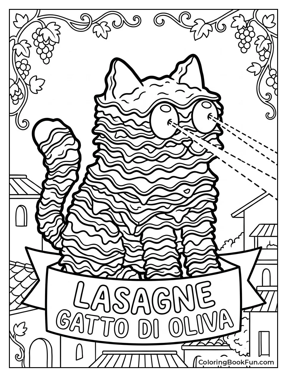 Lasagna Cat Shoots Olive Lasers
