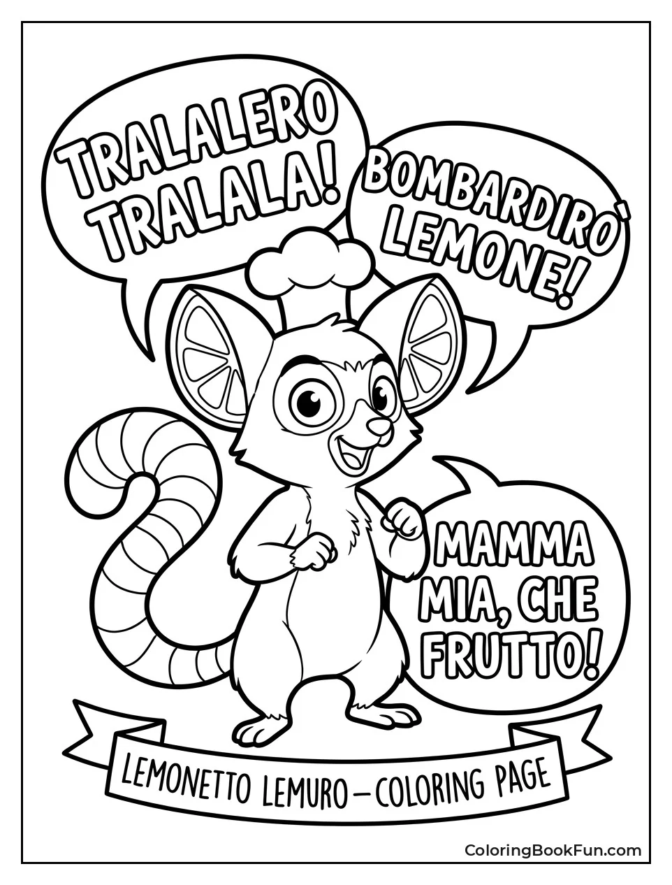Lemur with Lemon Ears Runs