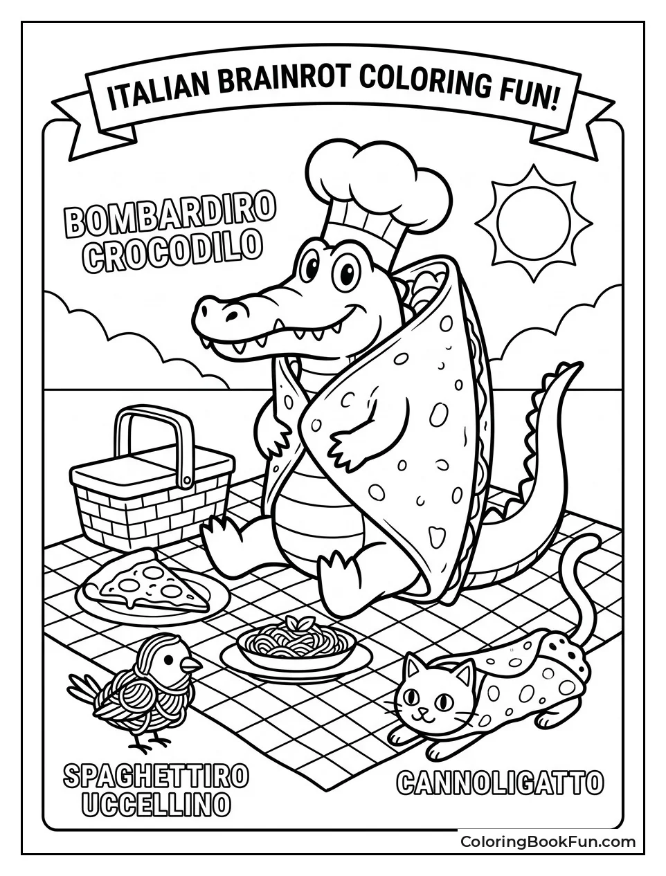 Crocodile Stuck in Quesadilla Picnic