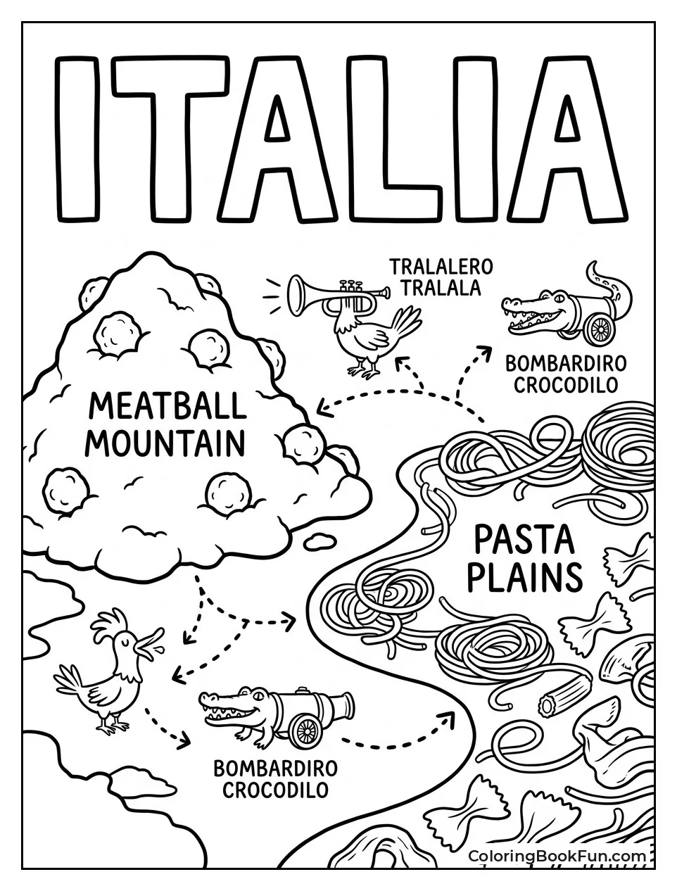 Map Shows Silly Food Lands