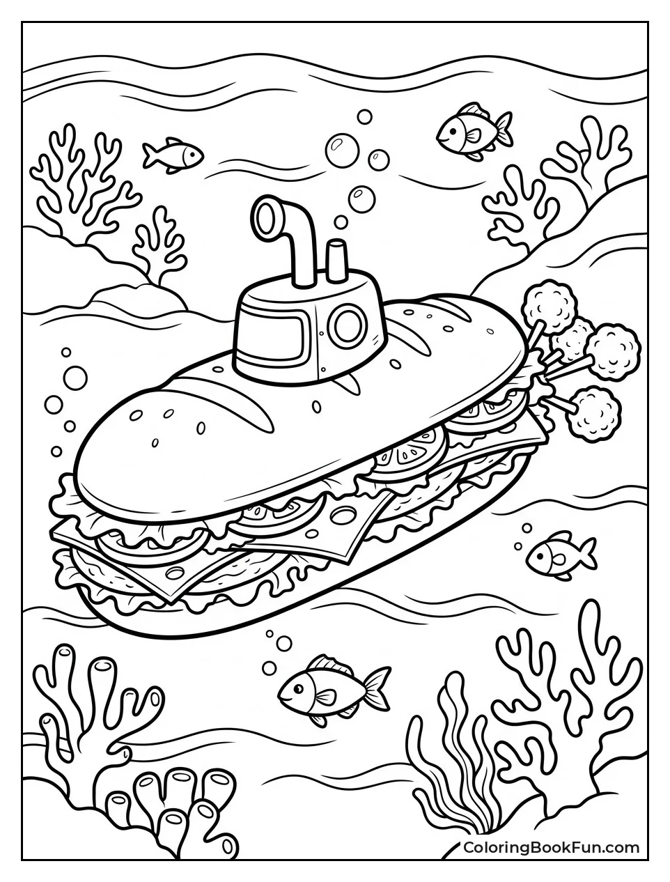 Submarine Explores Marinara Ocean Deep
