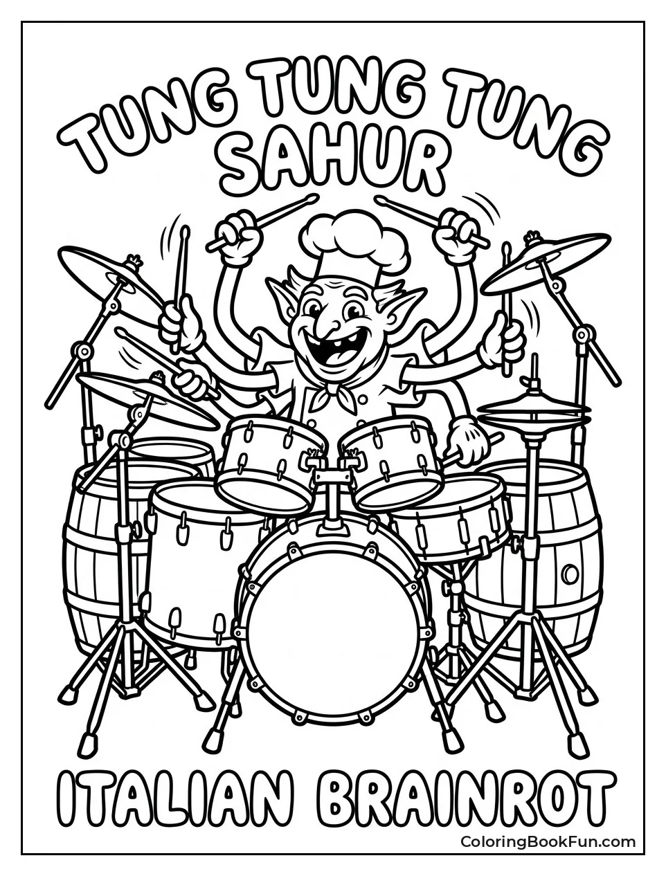 Creature Plays Drum with Arms