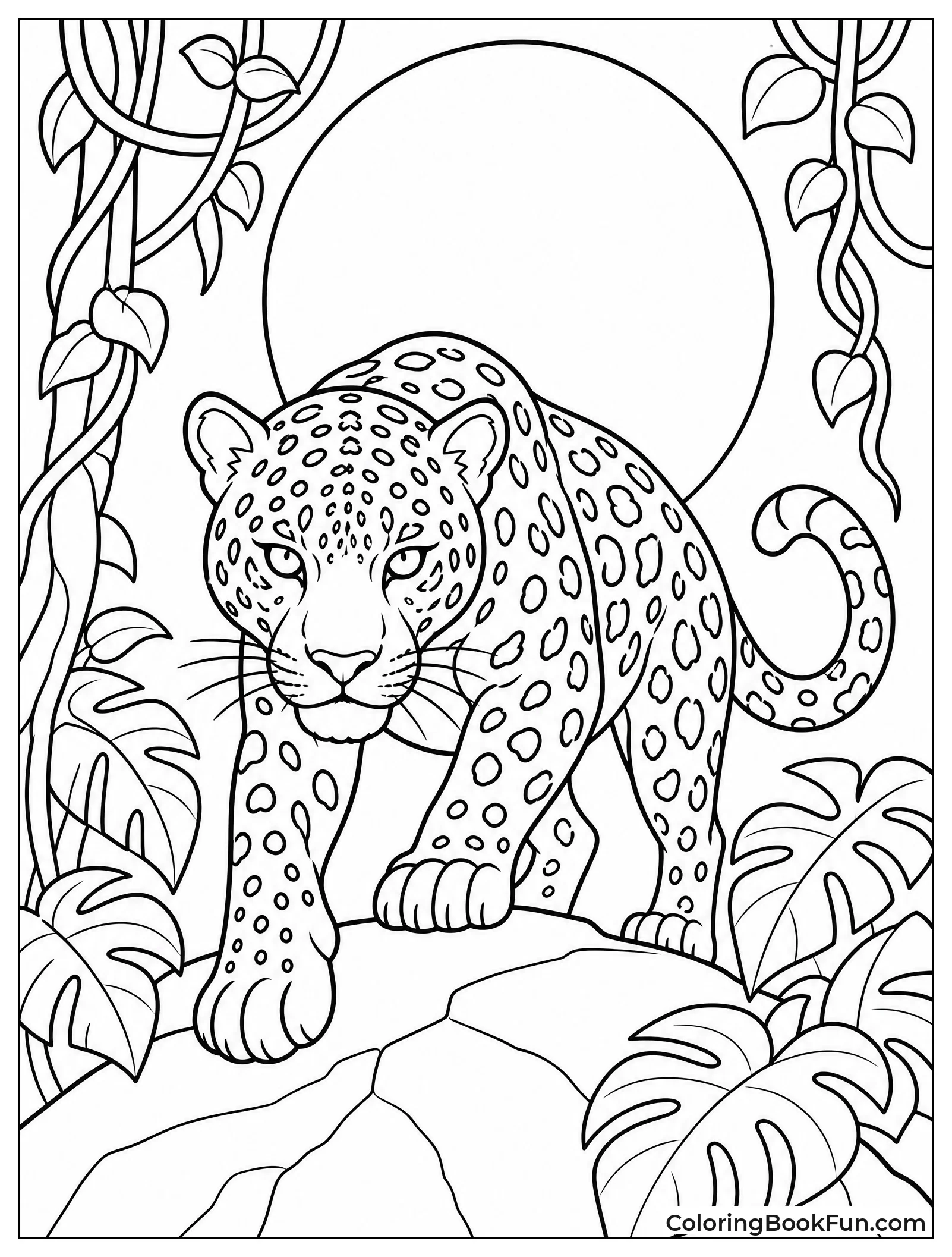 Jaguar Hunting Under Full Moon