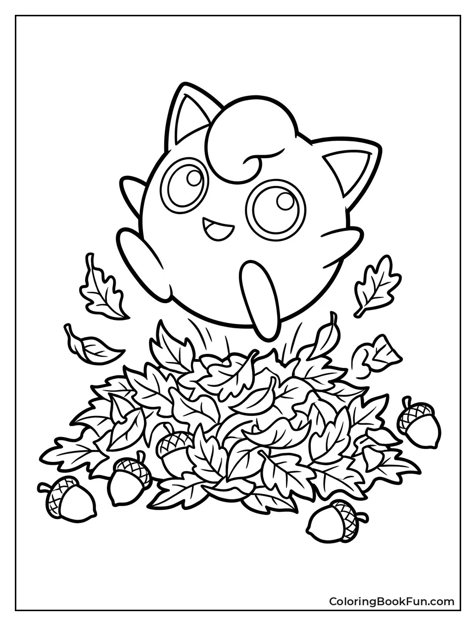Jigglypuff Jumps into a Pile of Leaves