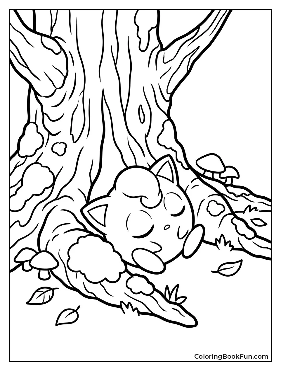Jigglypuff Sleeps under a Mossy Tree