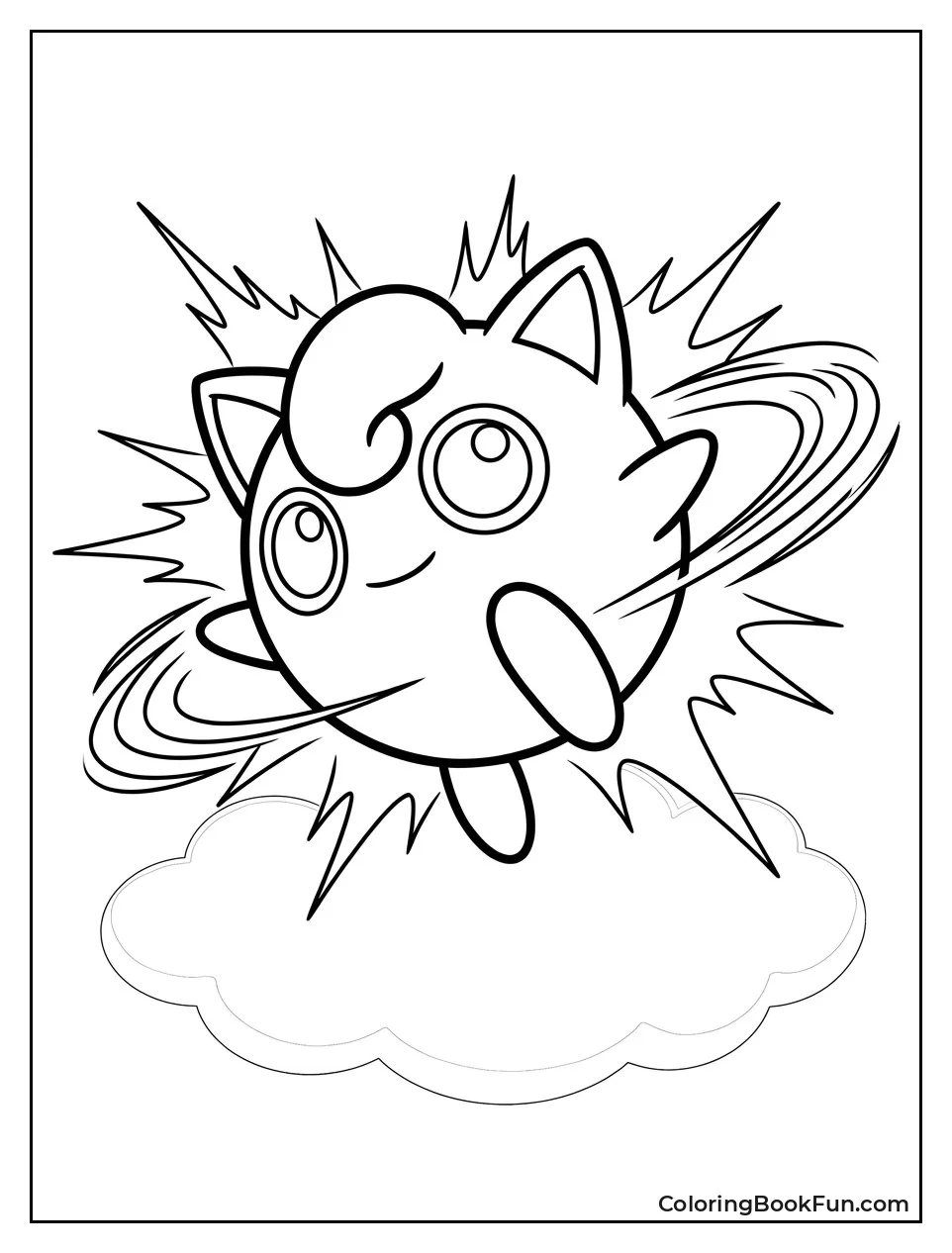 Jigglypuff Leaps into a Battle Attack