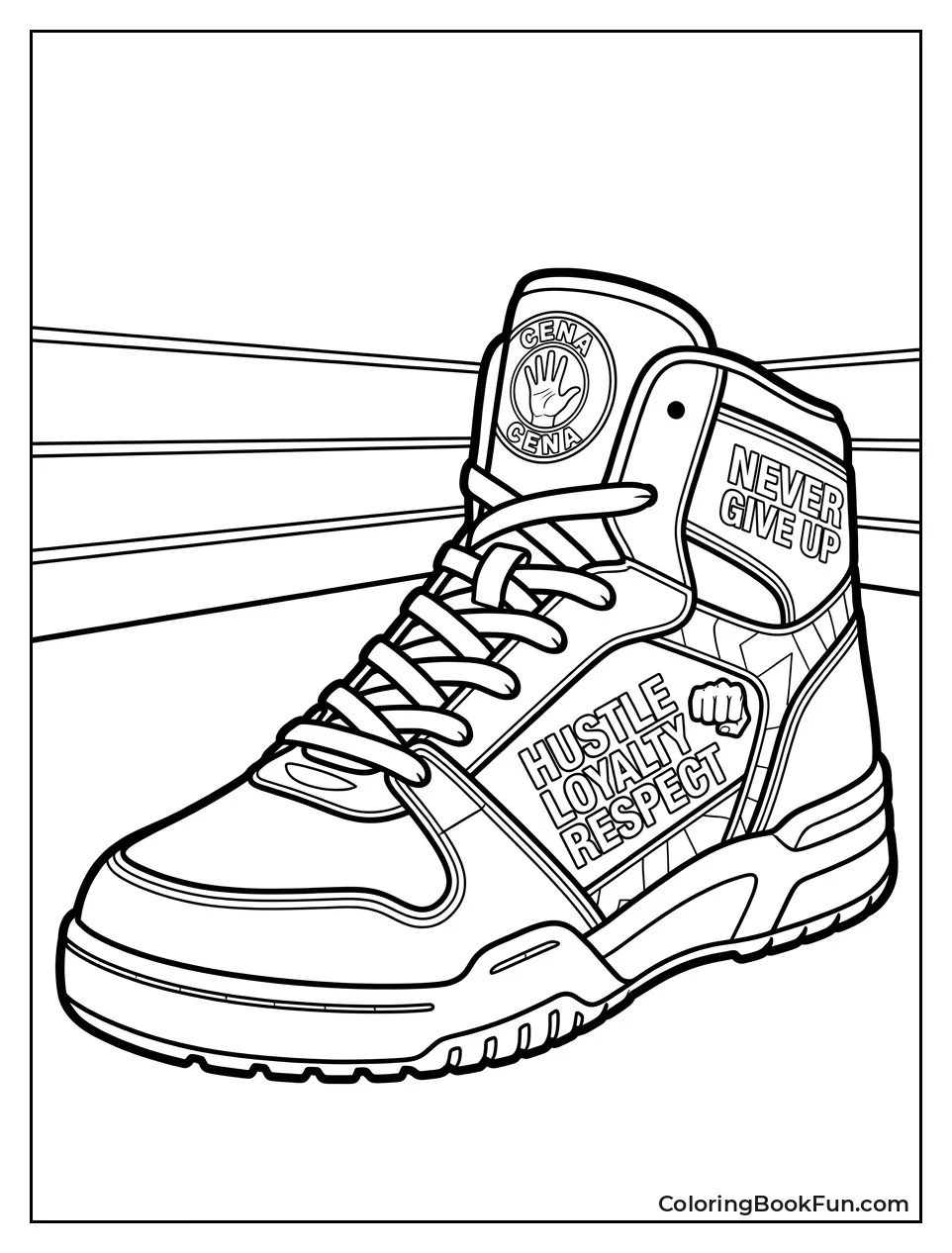 Custom Sneaker with John Cena Logos
