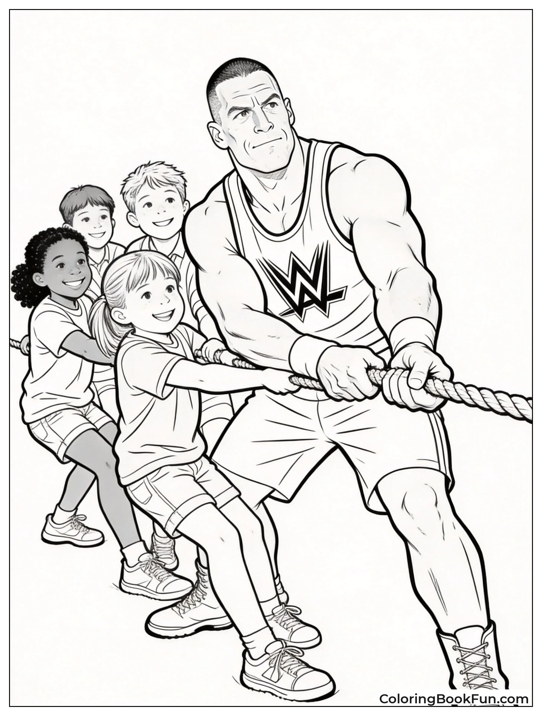 John Cena Playing Tug of War