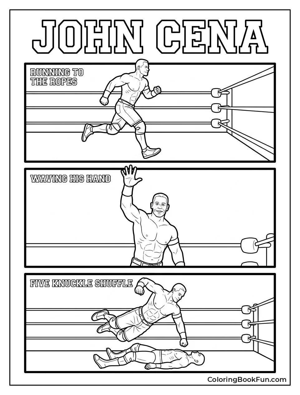 Three Panels of Five Knuckle Shuffle