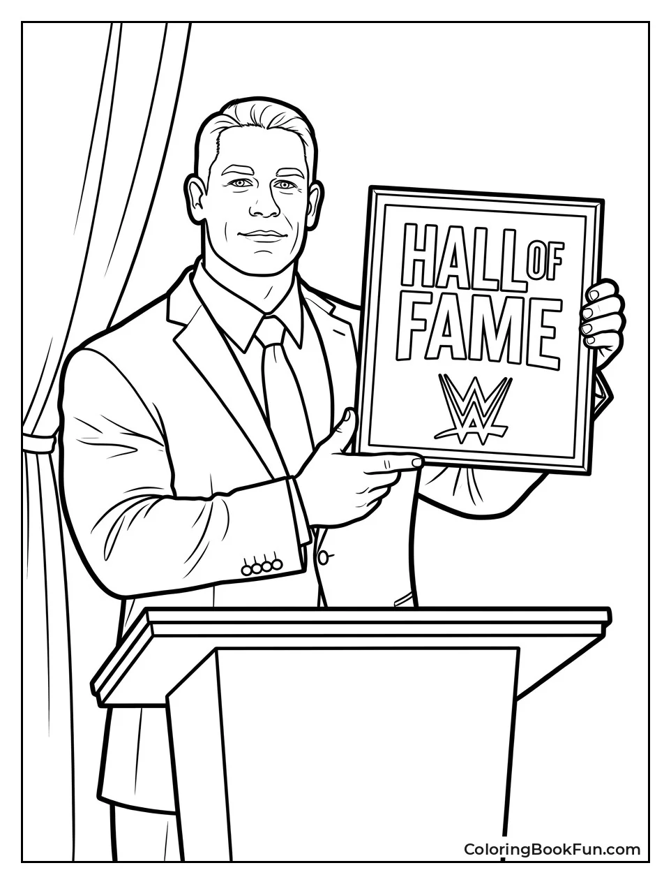John Cena Holding Hall of Fame Plaque