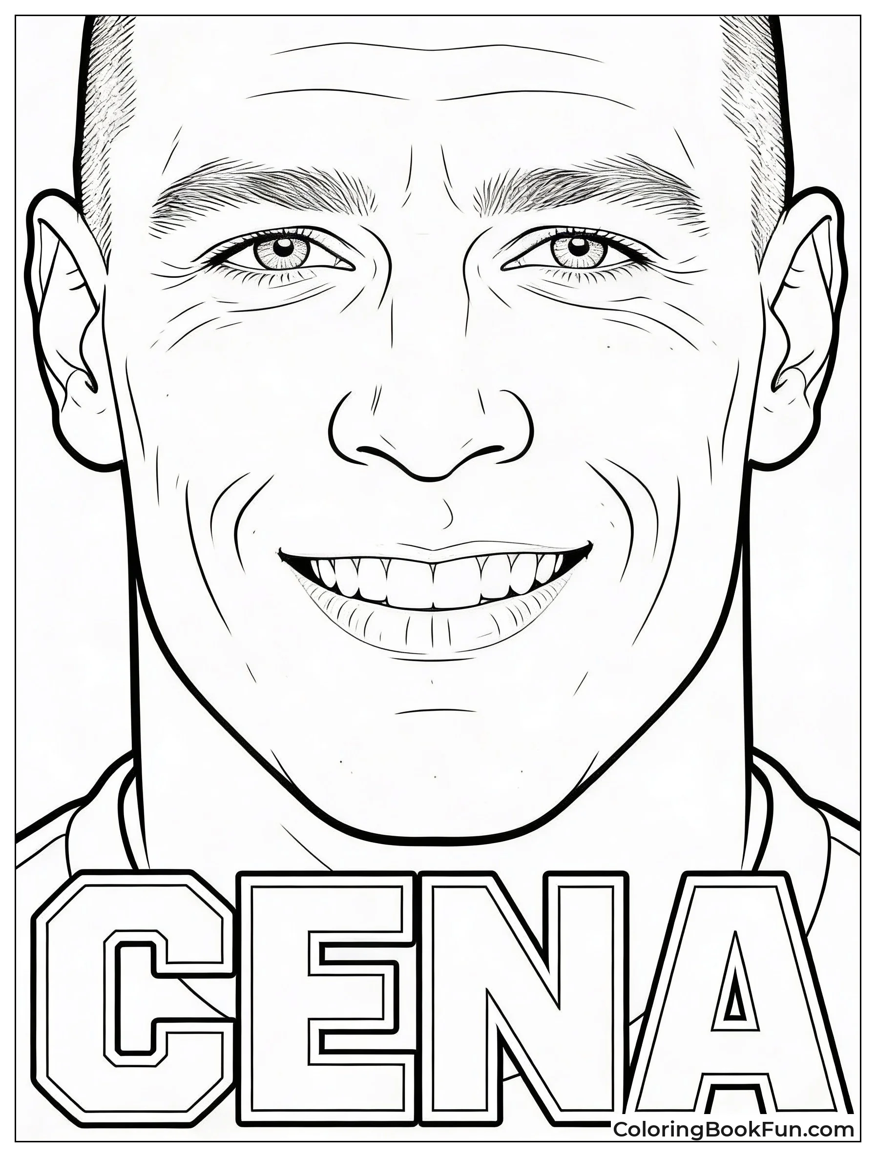 John Cena Smiling Close up Portrait