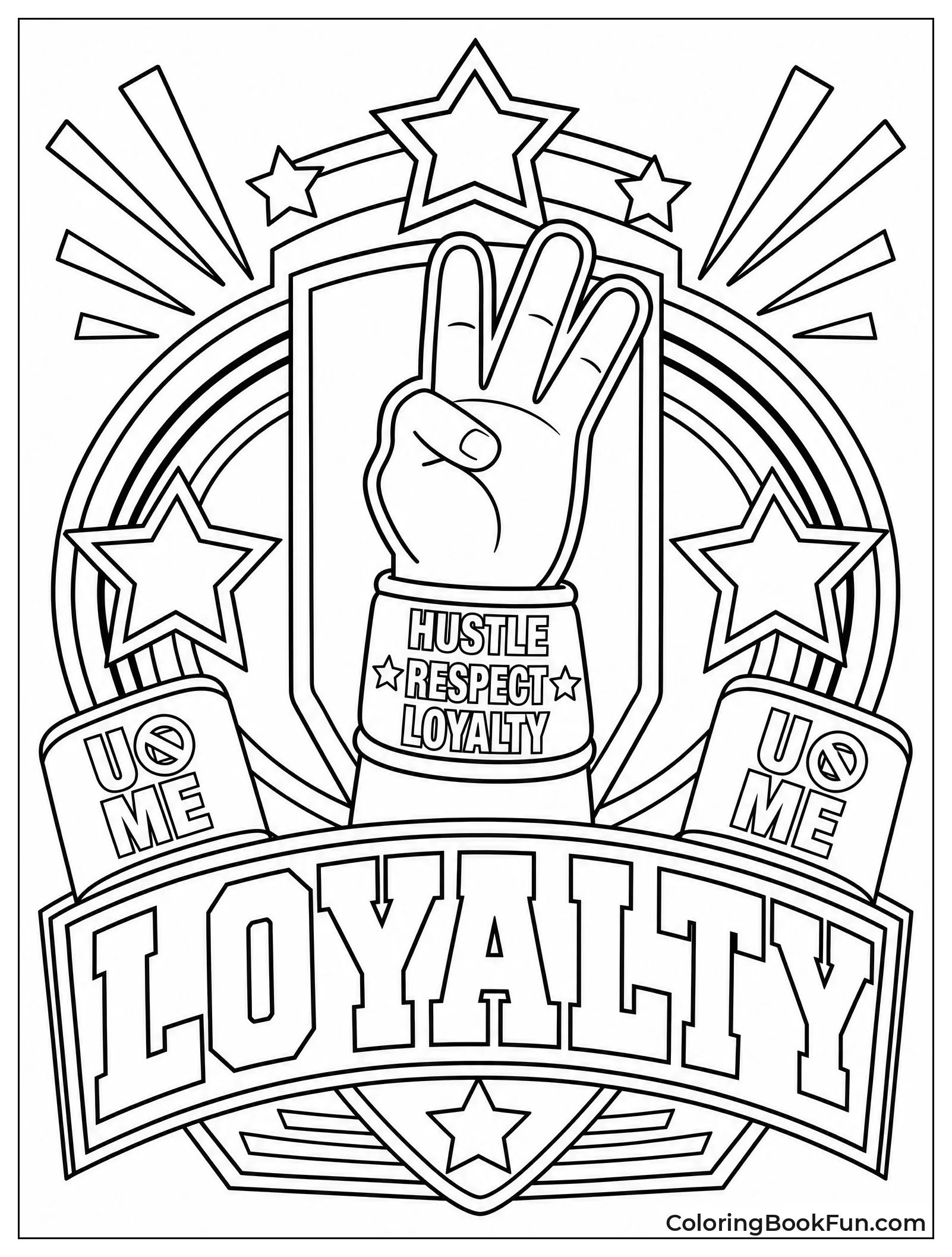 Hustle Loyalty Respect Emblem Design