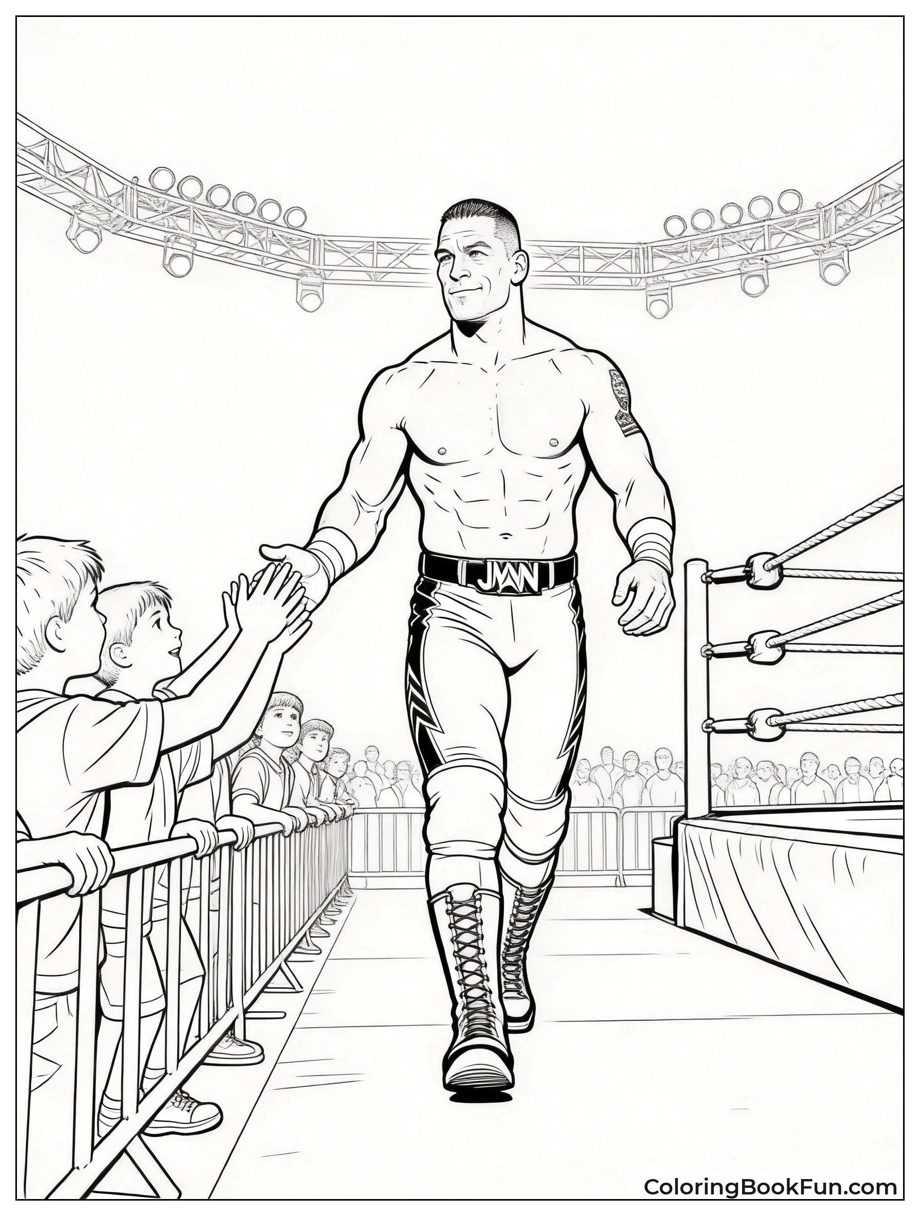 John Cena High Fiving Front Row Fans