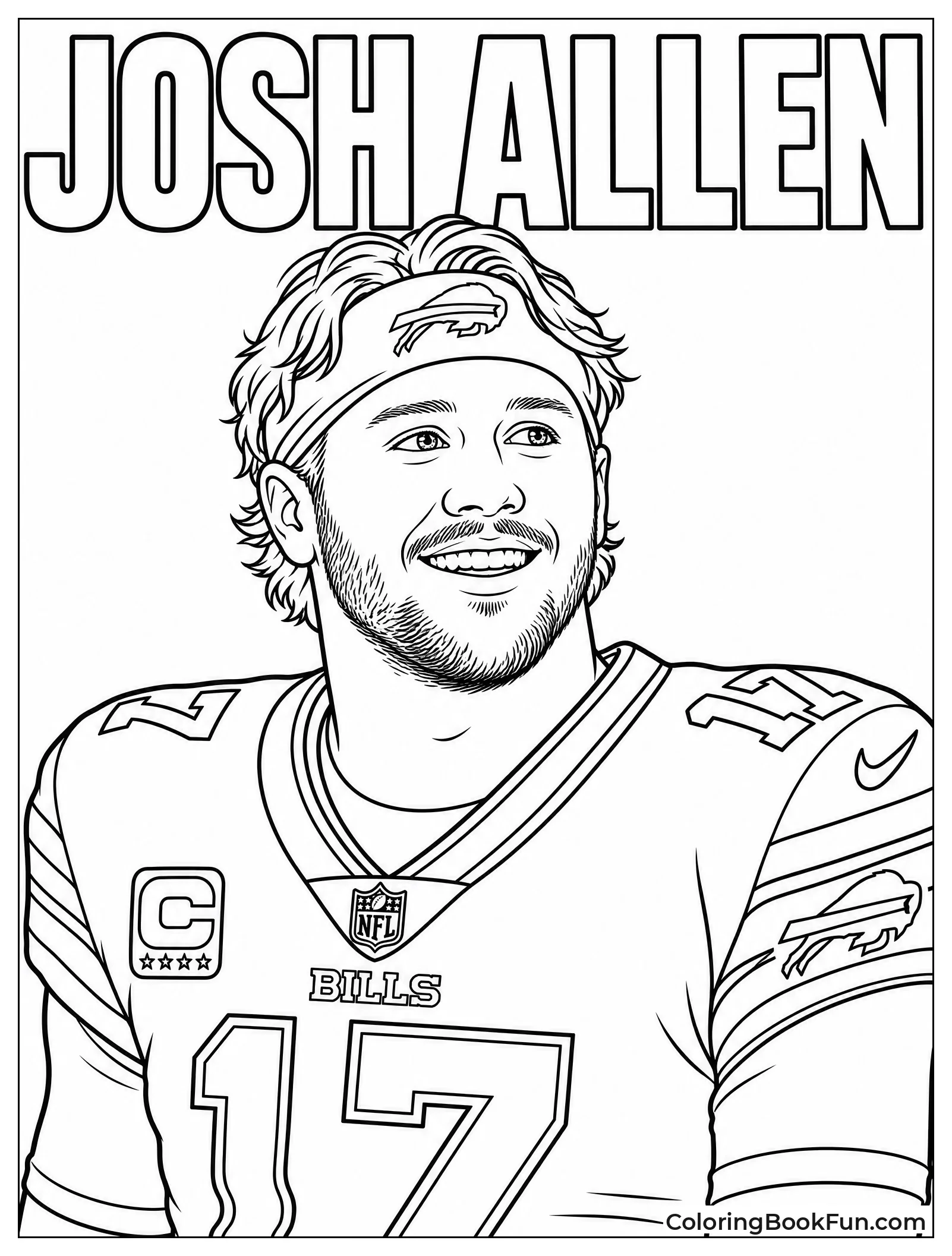 Portrait of Josh Allen in Jersey