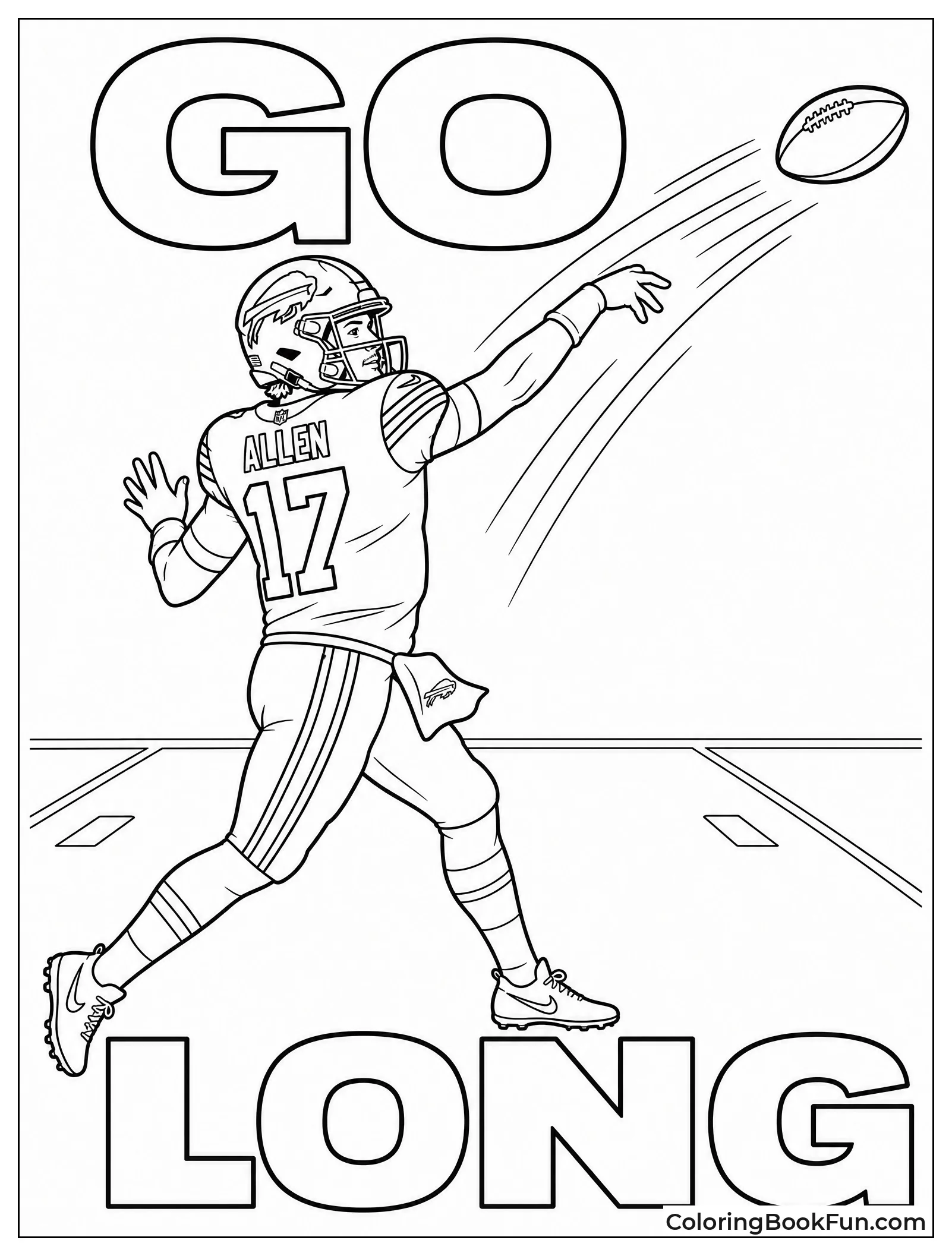 Josh Allen Throws a Deep Pass