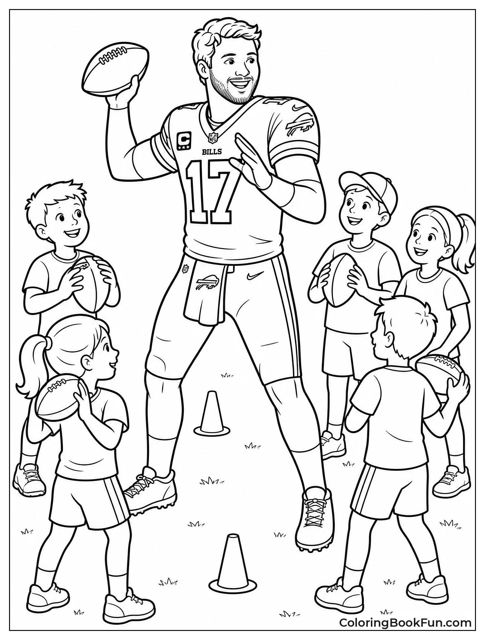 Josh Allen Teaches Kids to Throw