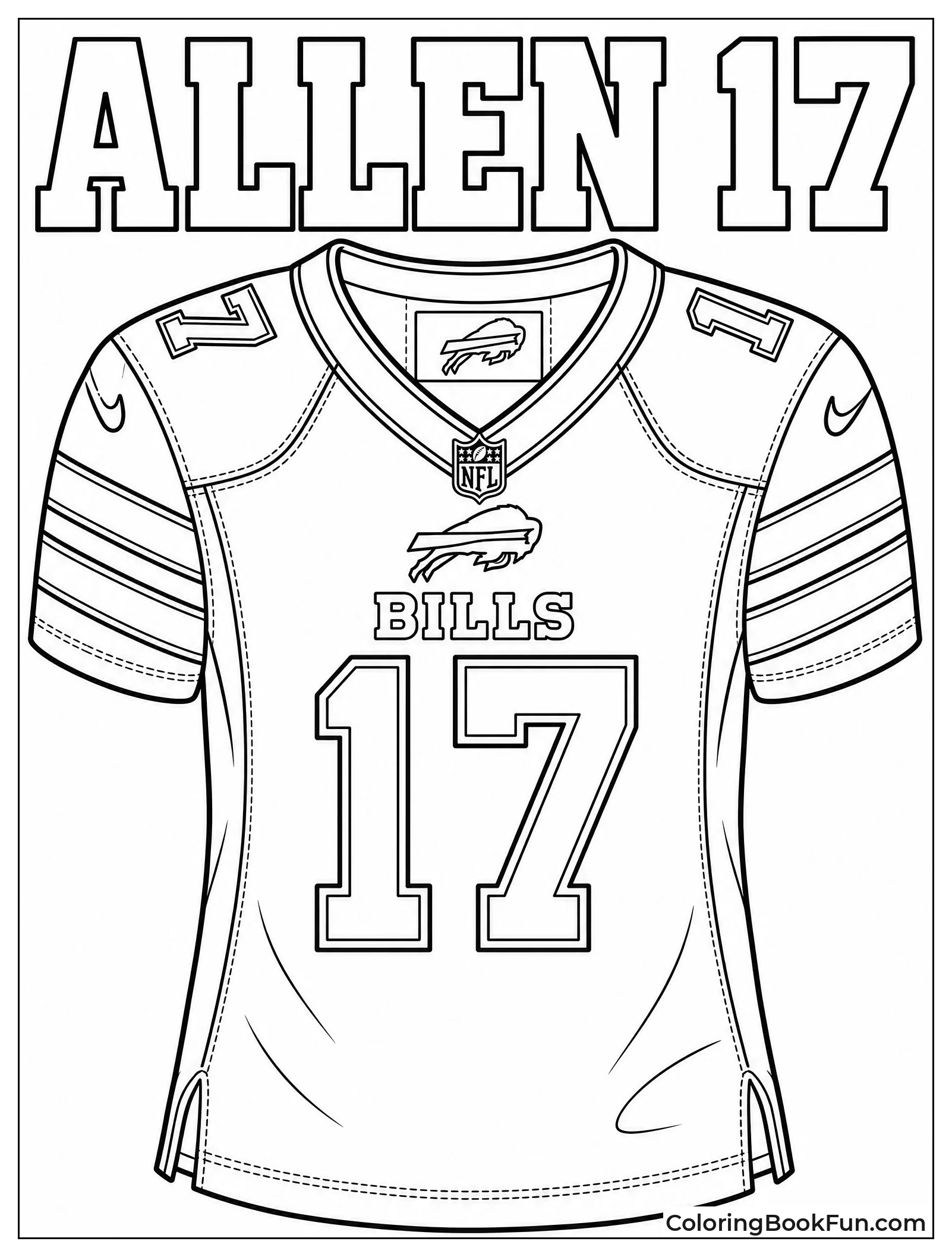 Buffalo Bills Jersey Number Seventeen