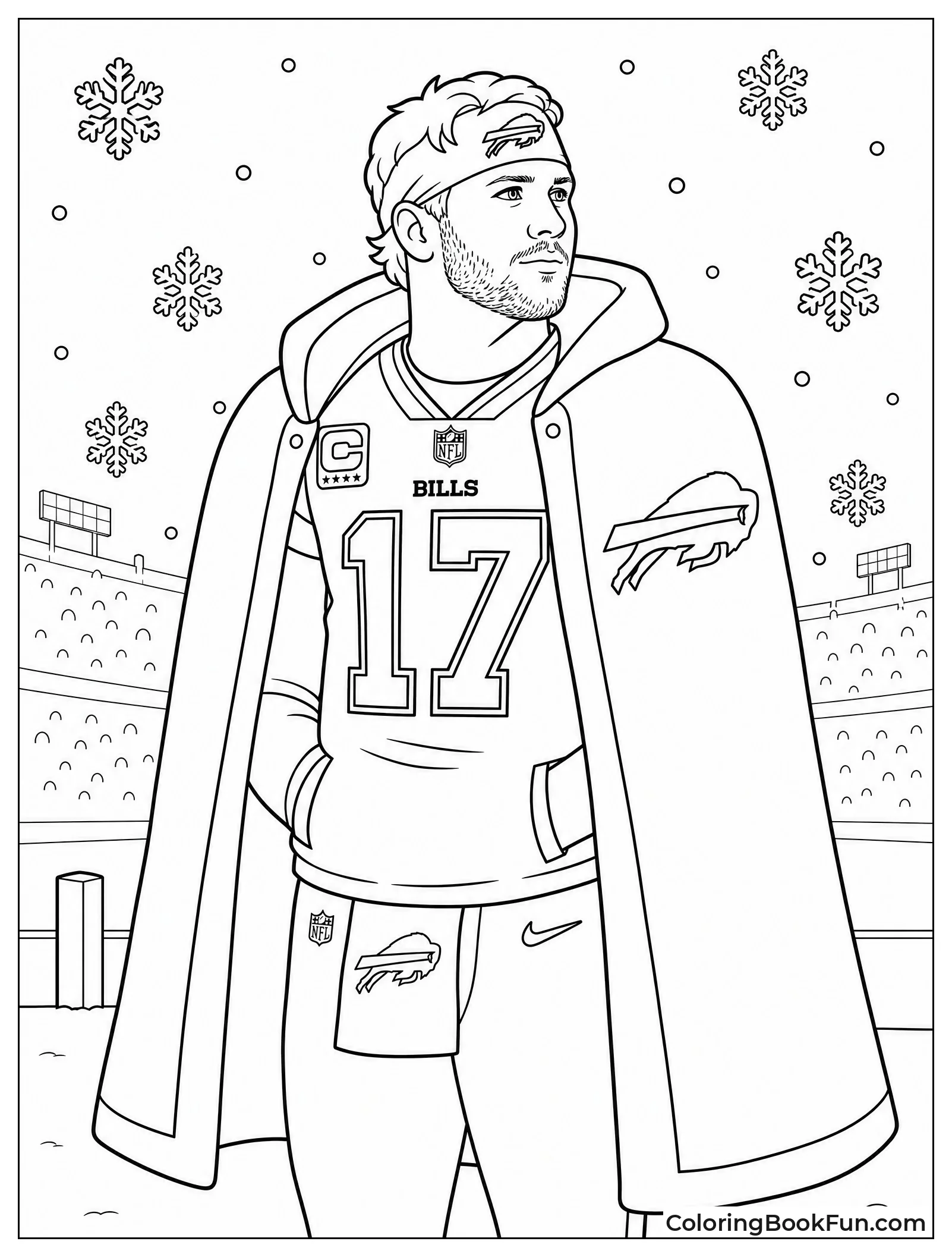Josh Allen in Heavy Winter Cape