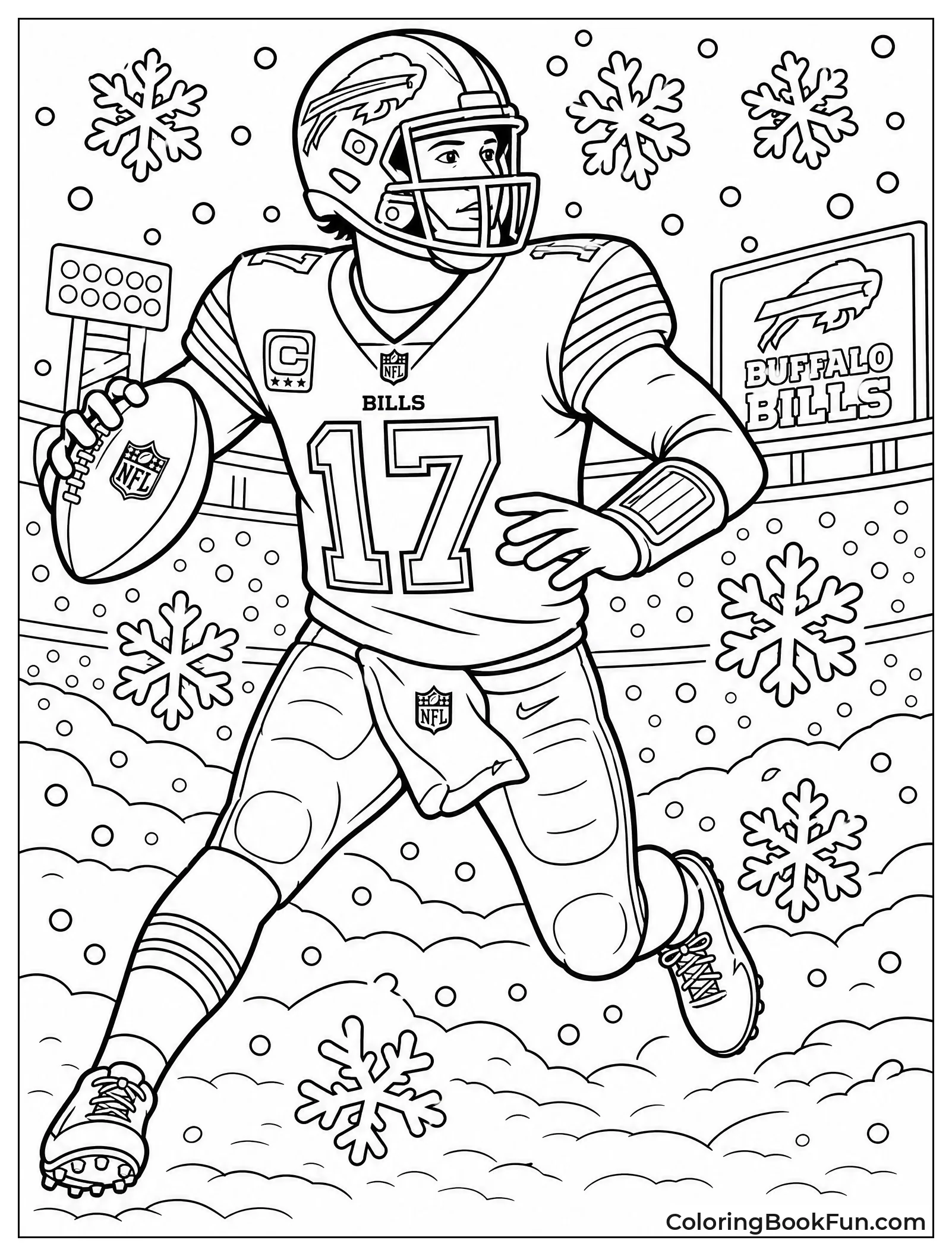 Josh Allen Plays Through the Snow