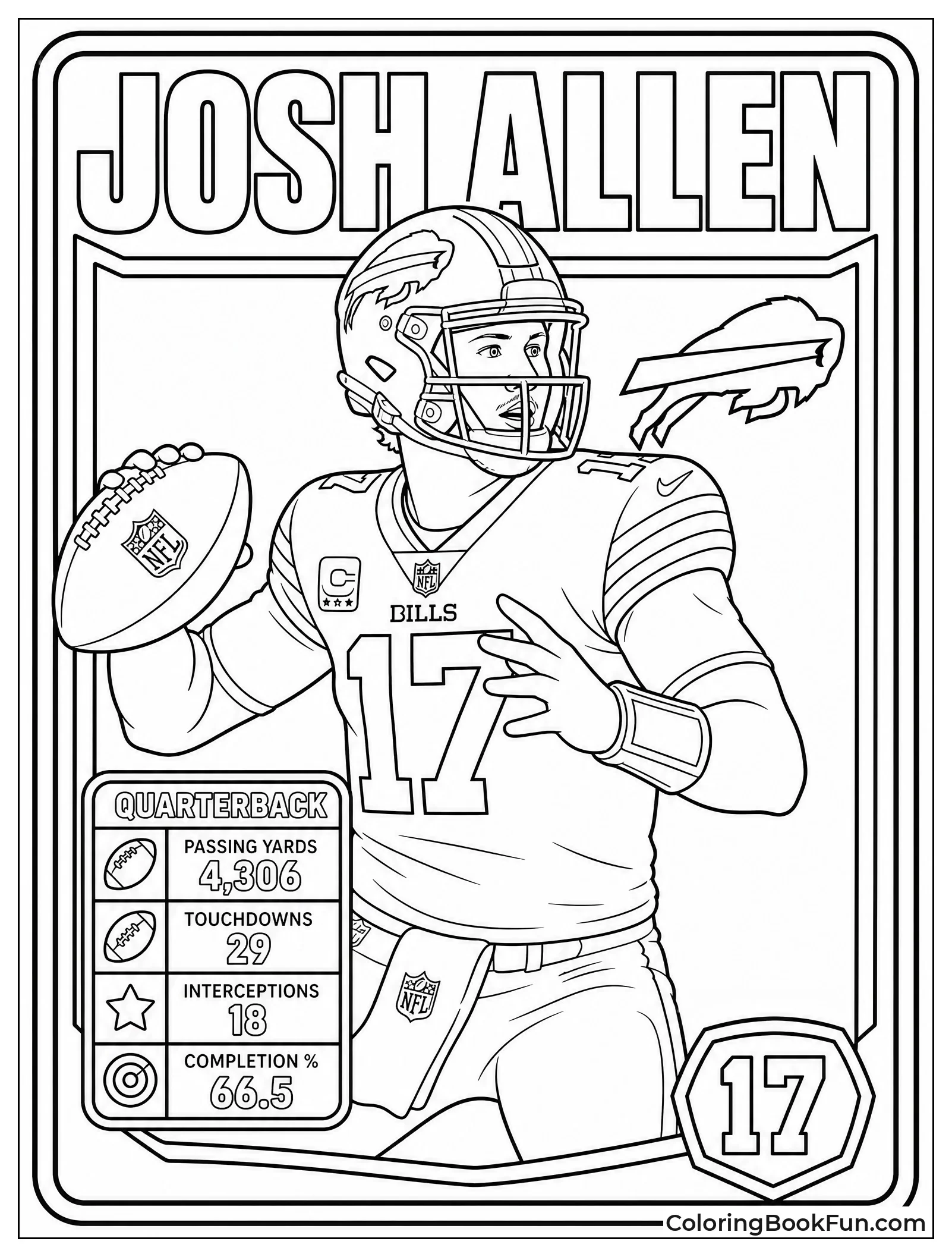 Trading Card Featuring Josh Allen
