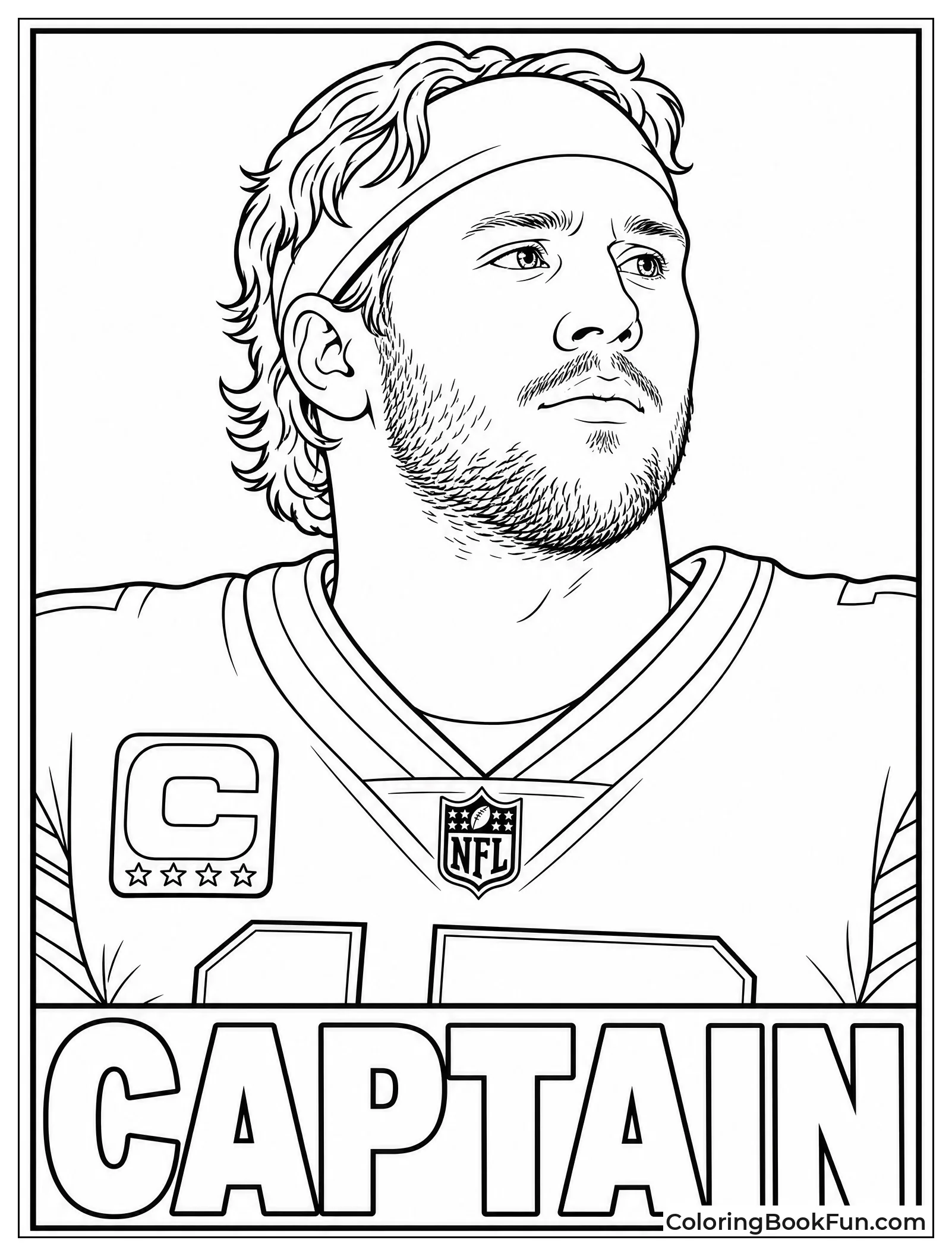 Captain Patch on Josh Allen Chest