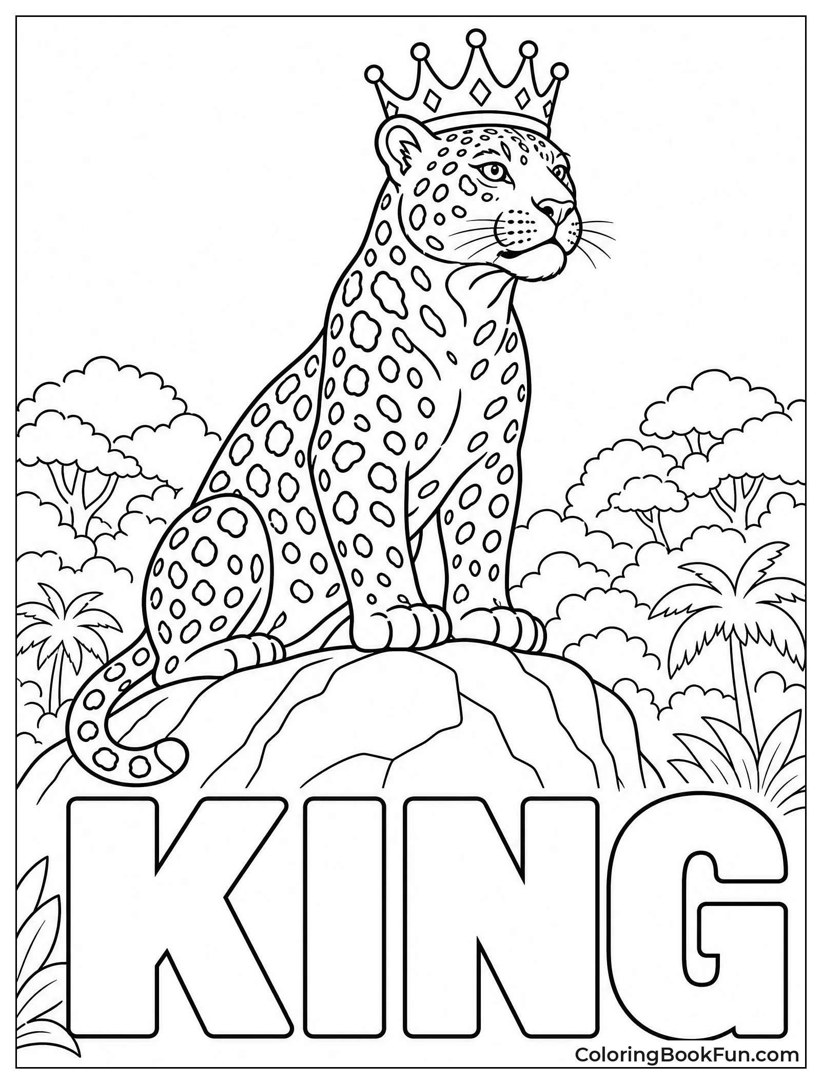 Jaguar Perched Over Rainforest Canopy