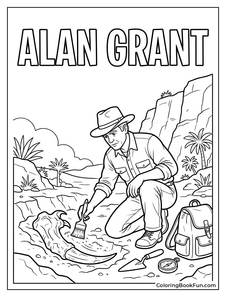 Alan Grant Brushing Fossil