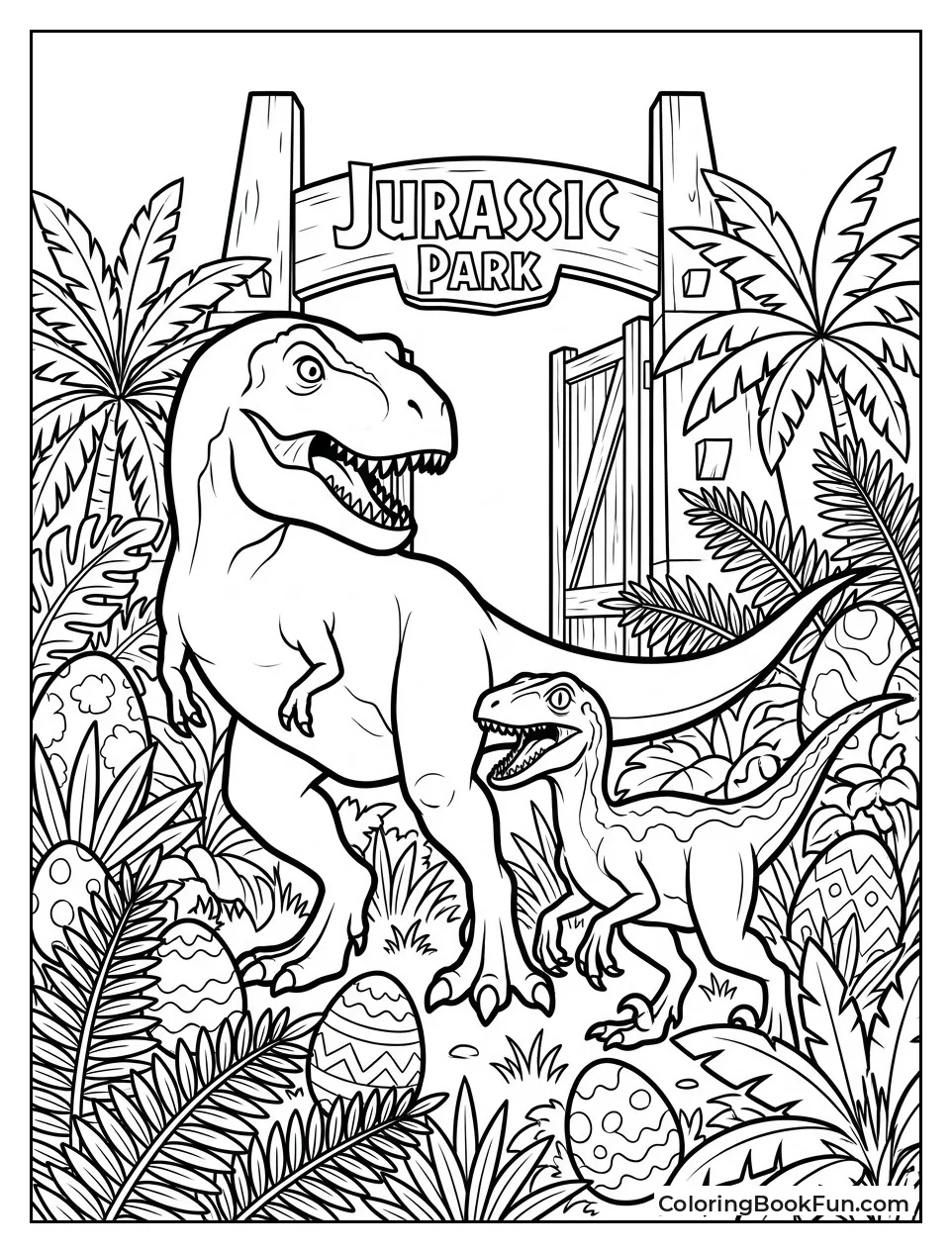 Dinosaurs Finding Easter Eggs