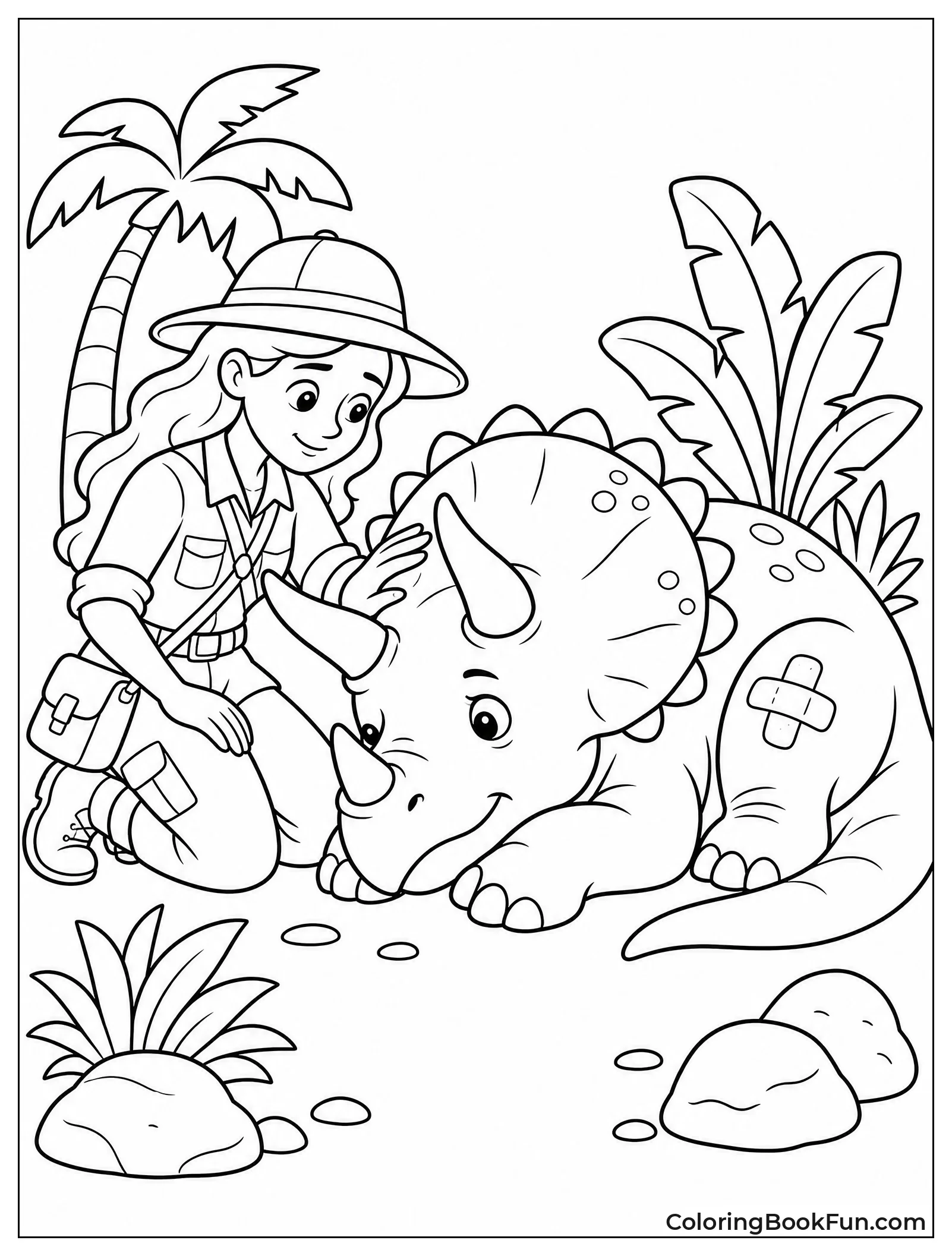 Ellie Helping Sick Triceratops