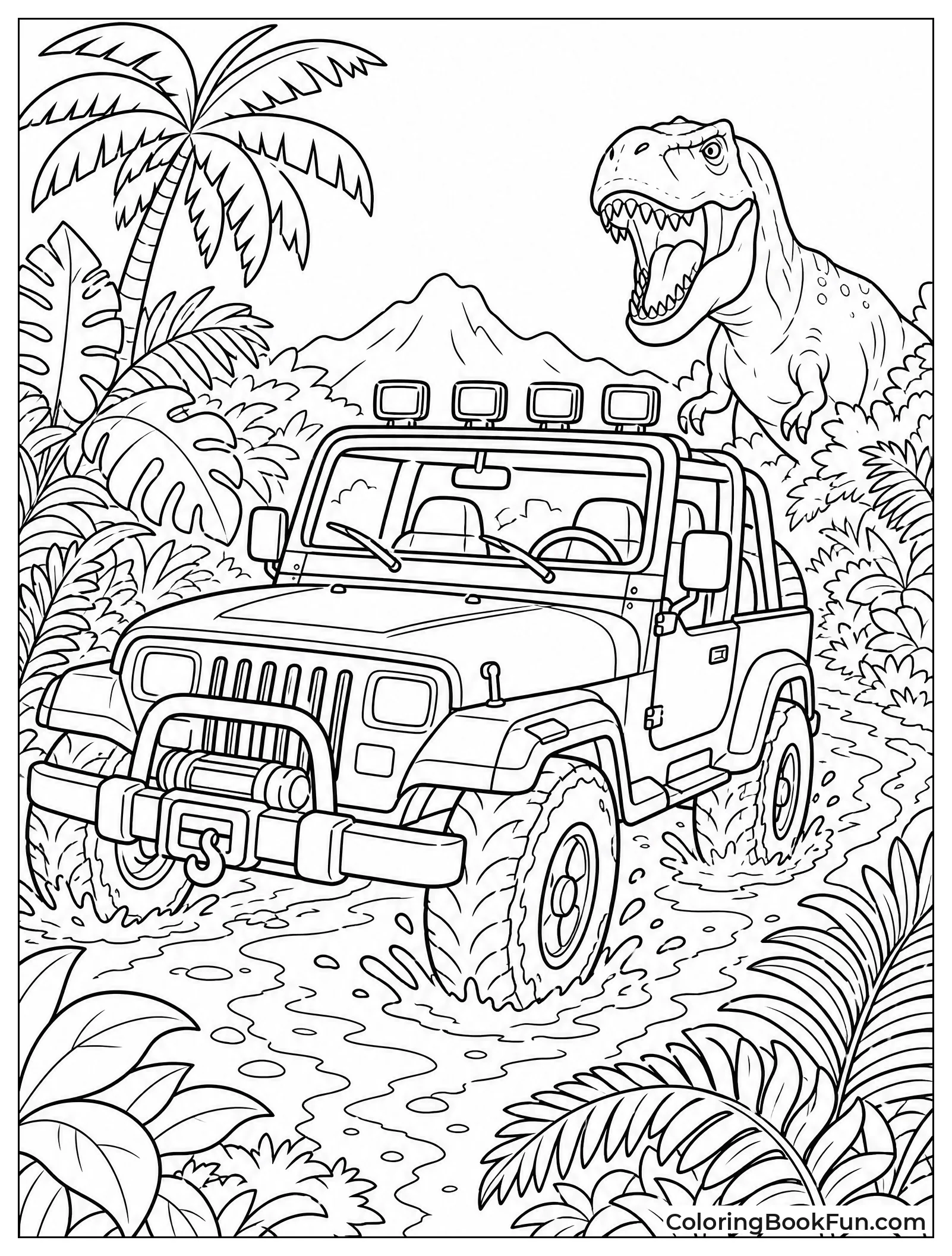 Jurassic Park Jeep Driving