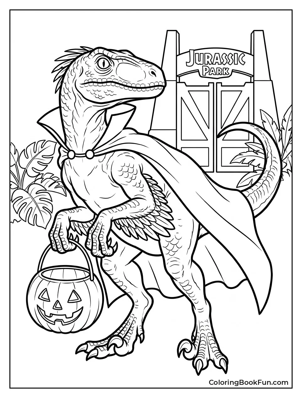 Raptor Carrying Pumpkin Bucket